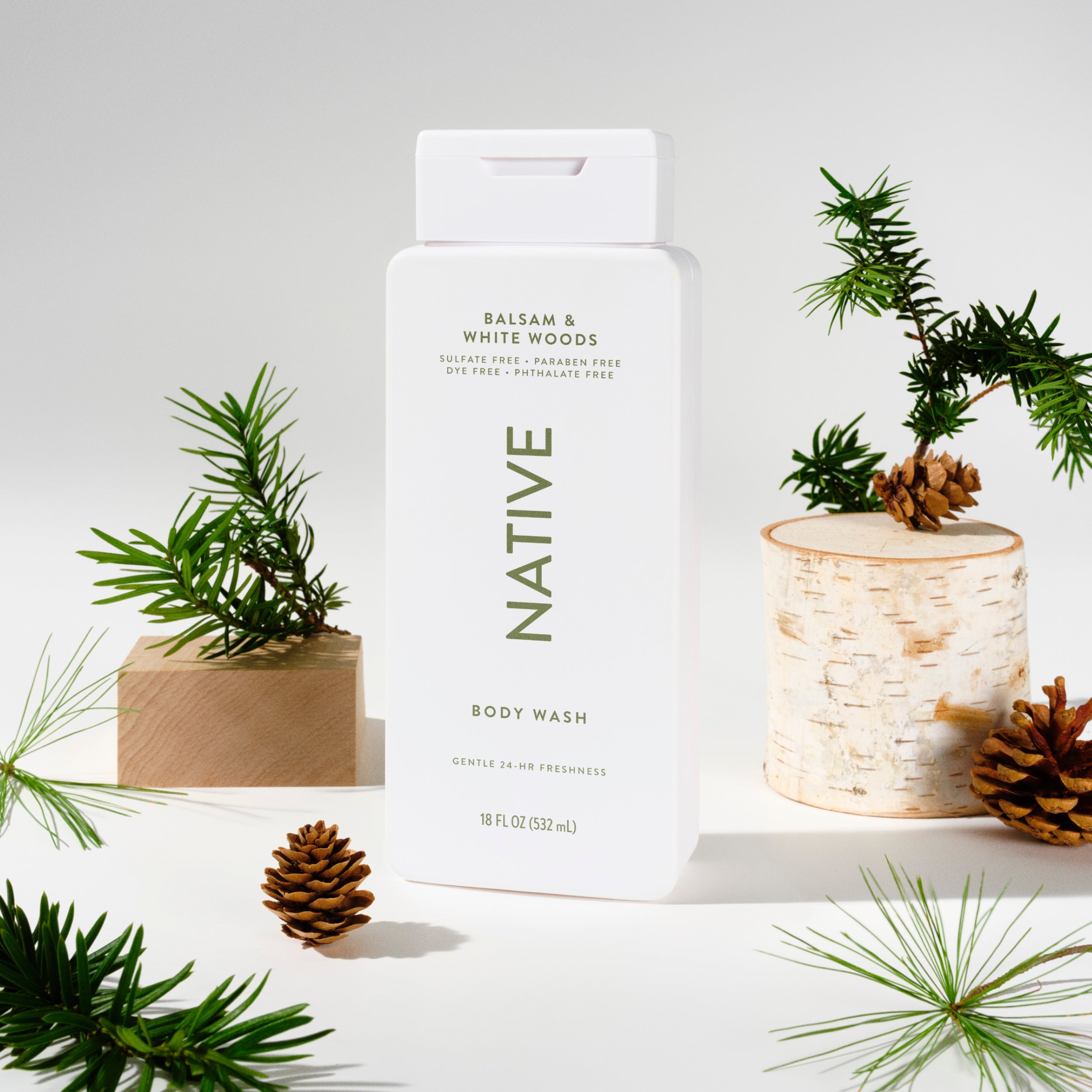 Body Wash - Balsam & White Woods / Classic / 18oz | Fresh Daily Routine