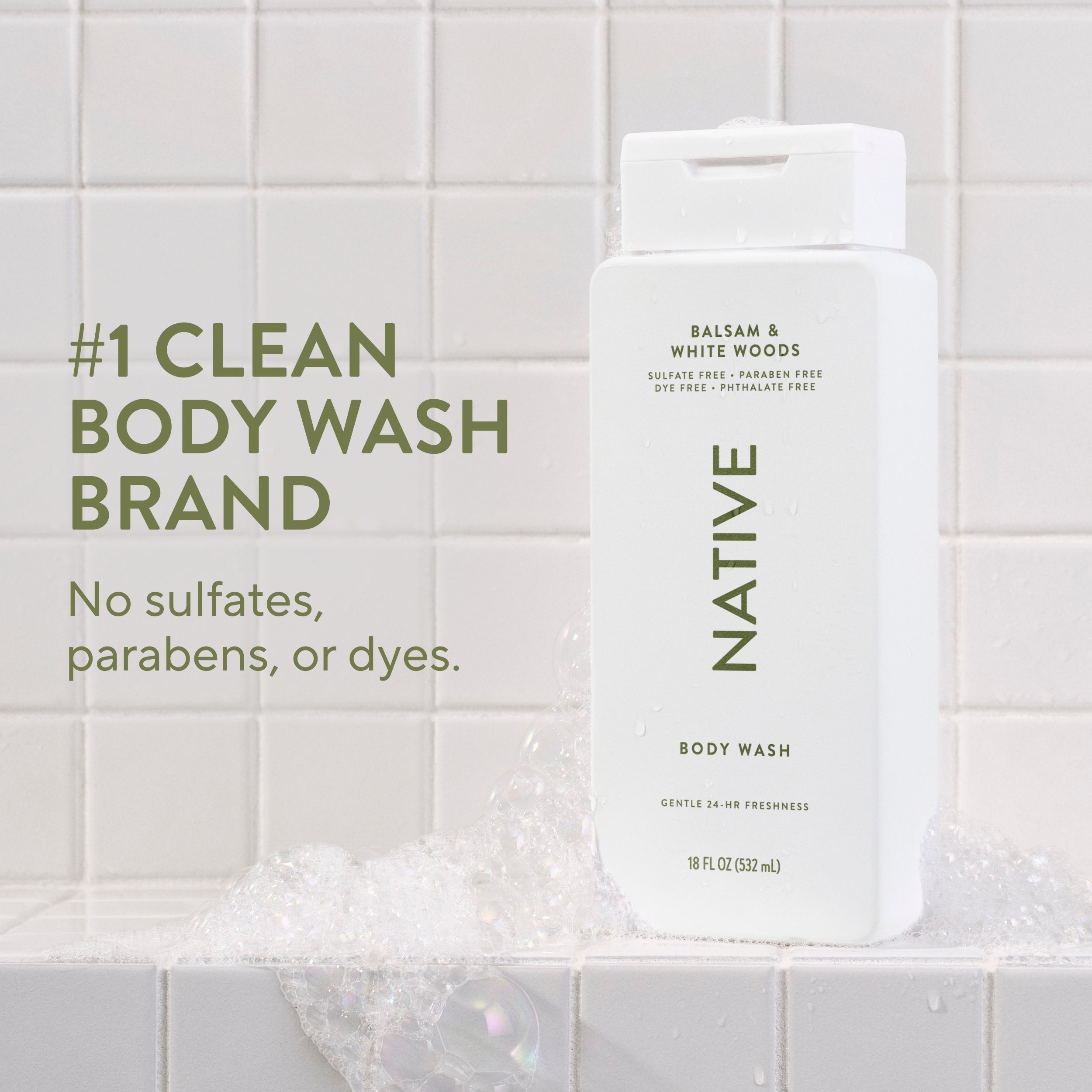 Body Wash - Balsam & White Woods / Classic / 18oz | Fresh Daily Routine