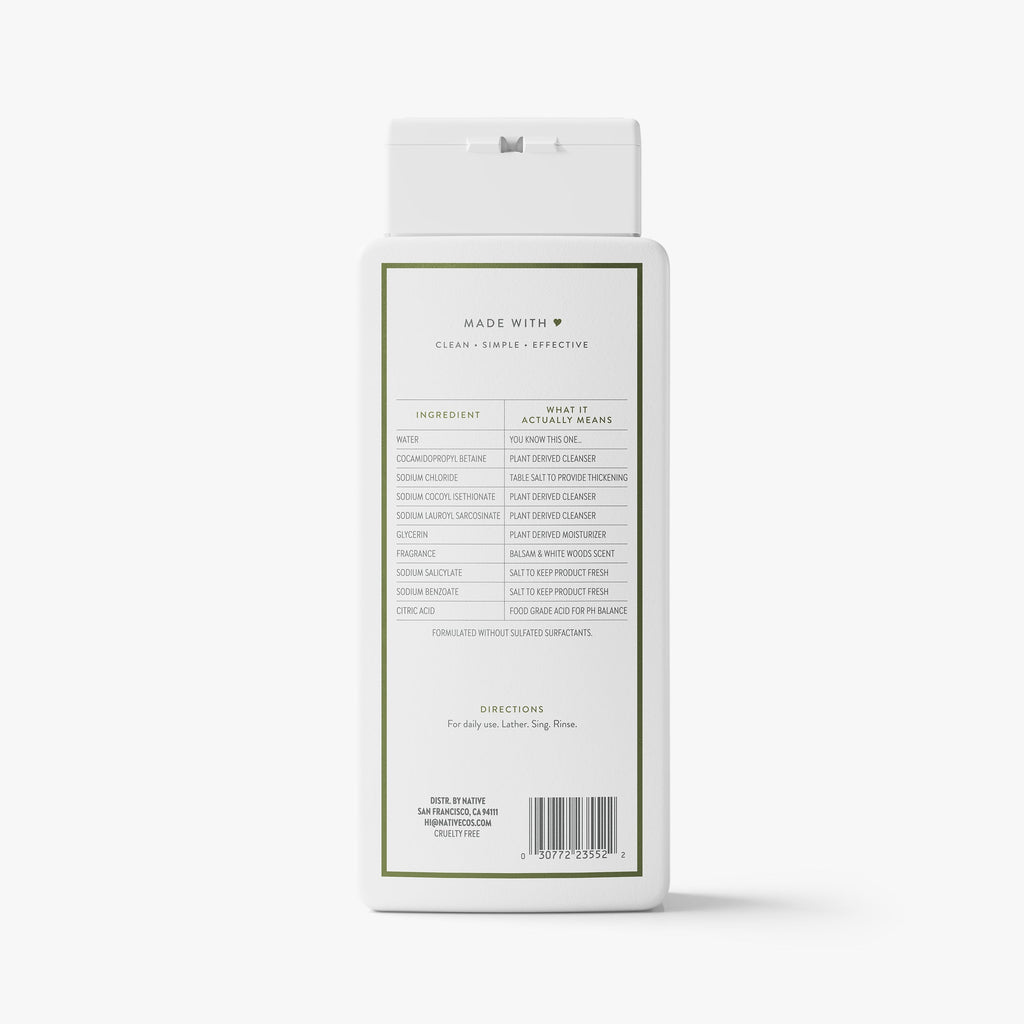 Body Wash - Balsam & White Woods / Classic / 18oz | Fresh Daily Routine