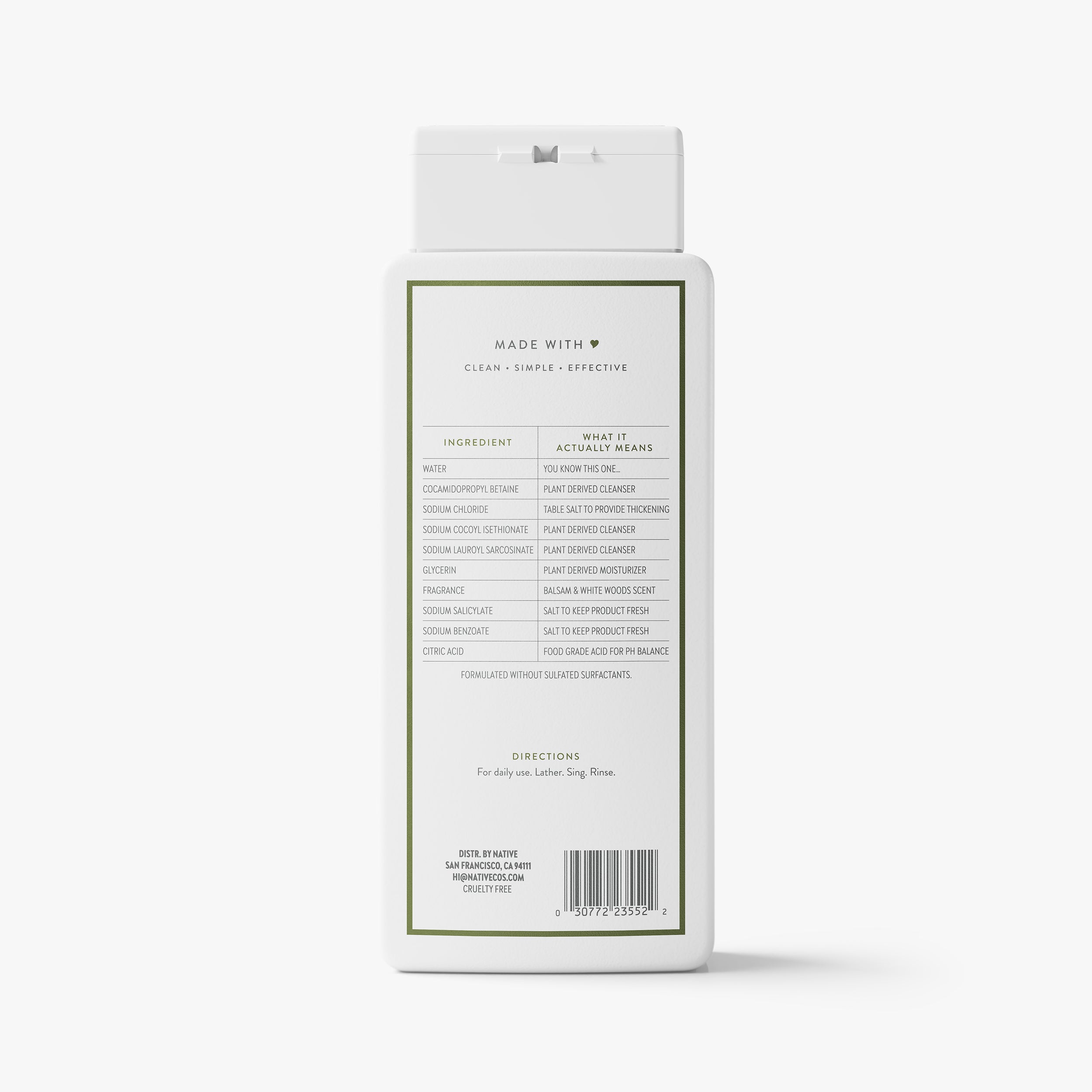 Body Wash - Balsam & White Woods / Classic / 18oz | Fresh Daily Routine