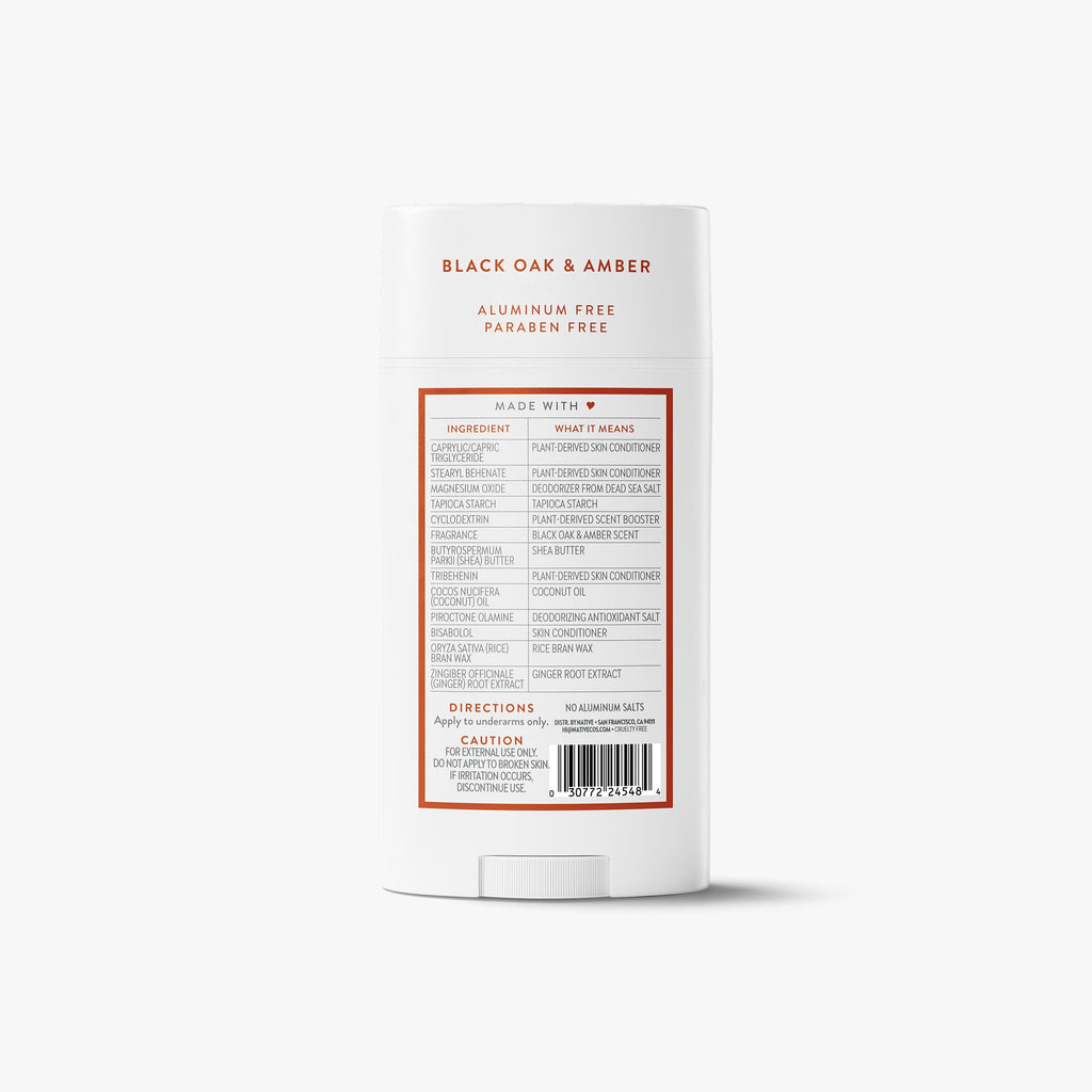 Deodorant Stick - Black Oak & Amber / Classic / 3.1oz | Fresh Daily Routine
