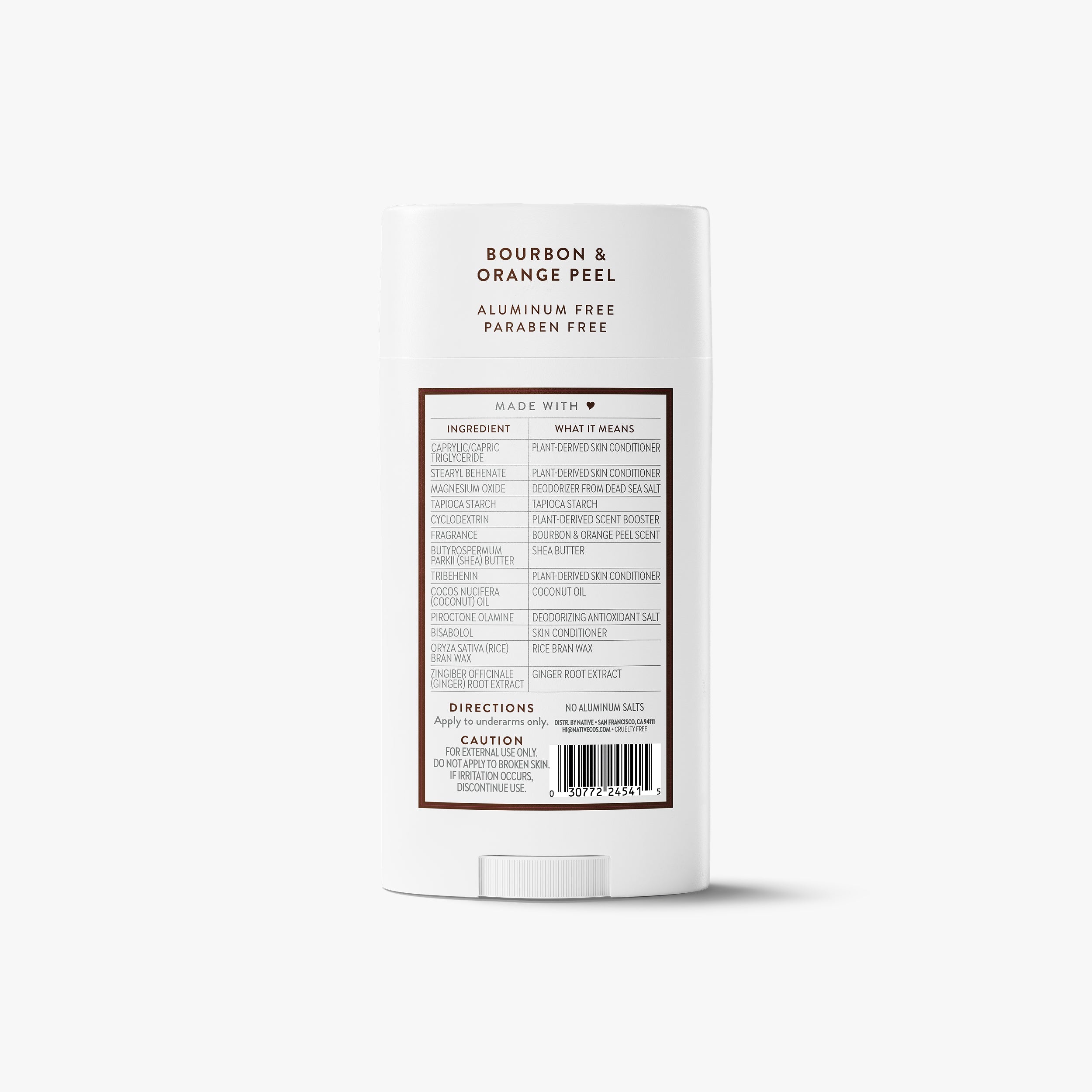 Deodorant Stick - Bourbon & Orange Peel / Classic / 3.1oz | Fresh Daily Routine