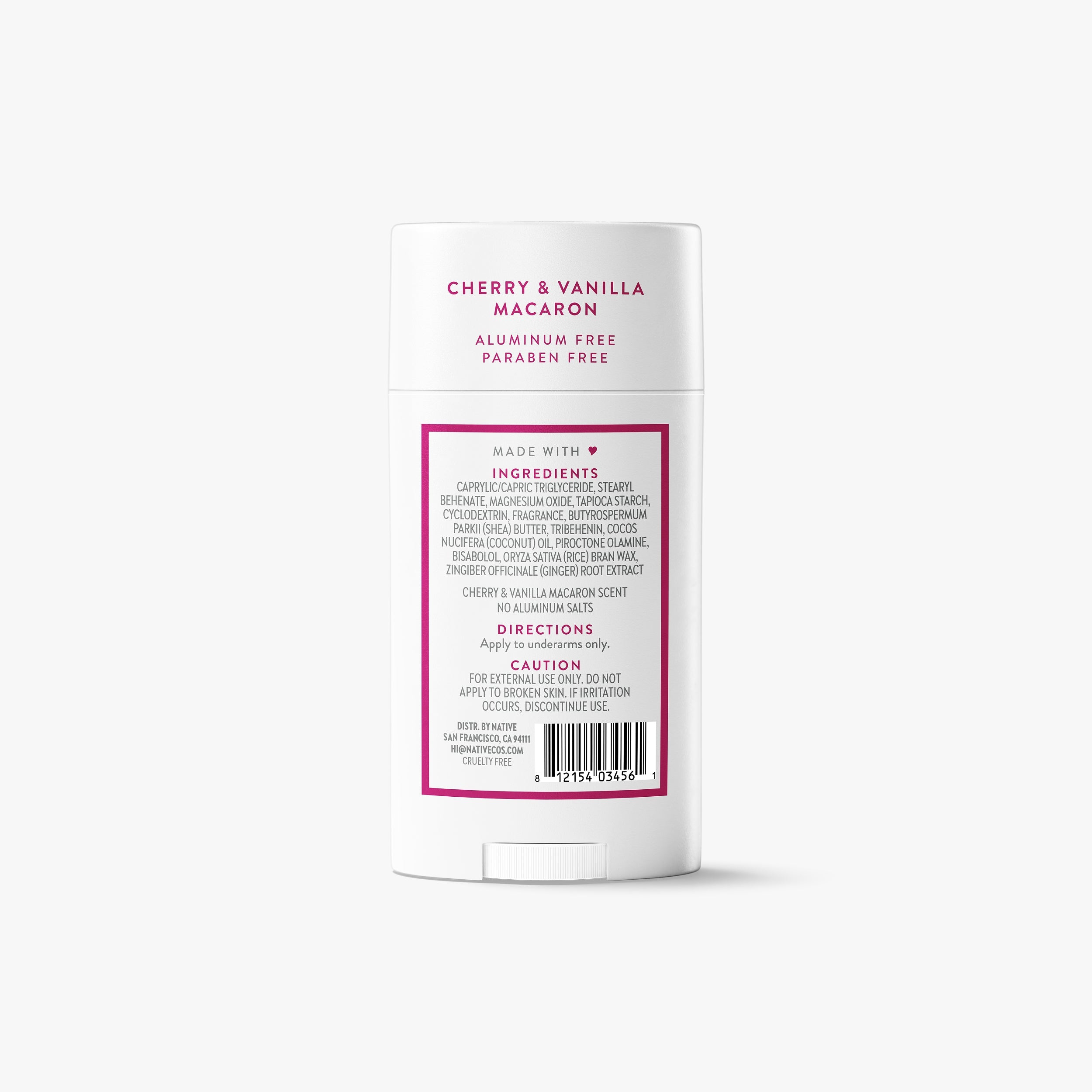 Deodorant Stick - Cherry & Vanilla Macaron / Classic / 2.65oz | Fresh Daily Routine