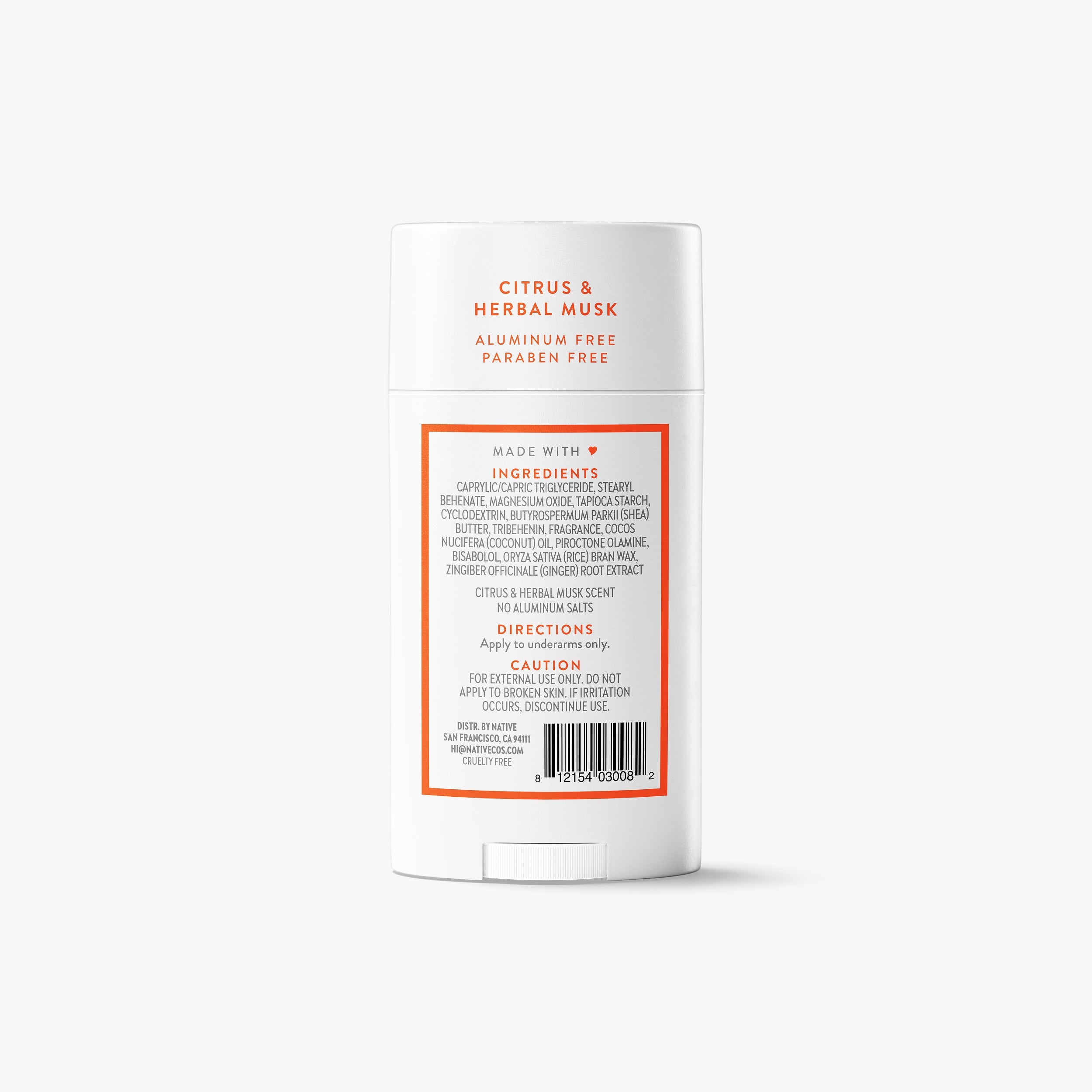 Deodorant Stick - Citrus & Herbal Musk / Classic / 2.65oz | Fresh Daily Routine