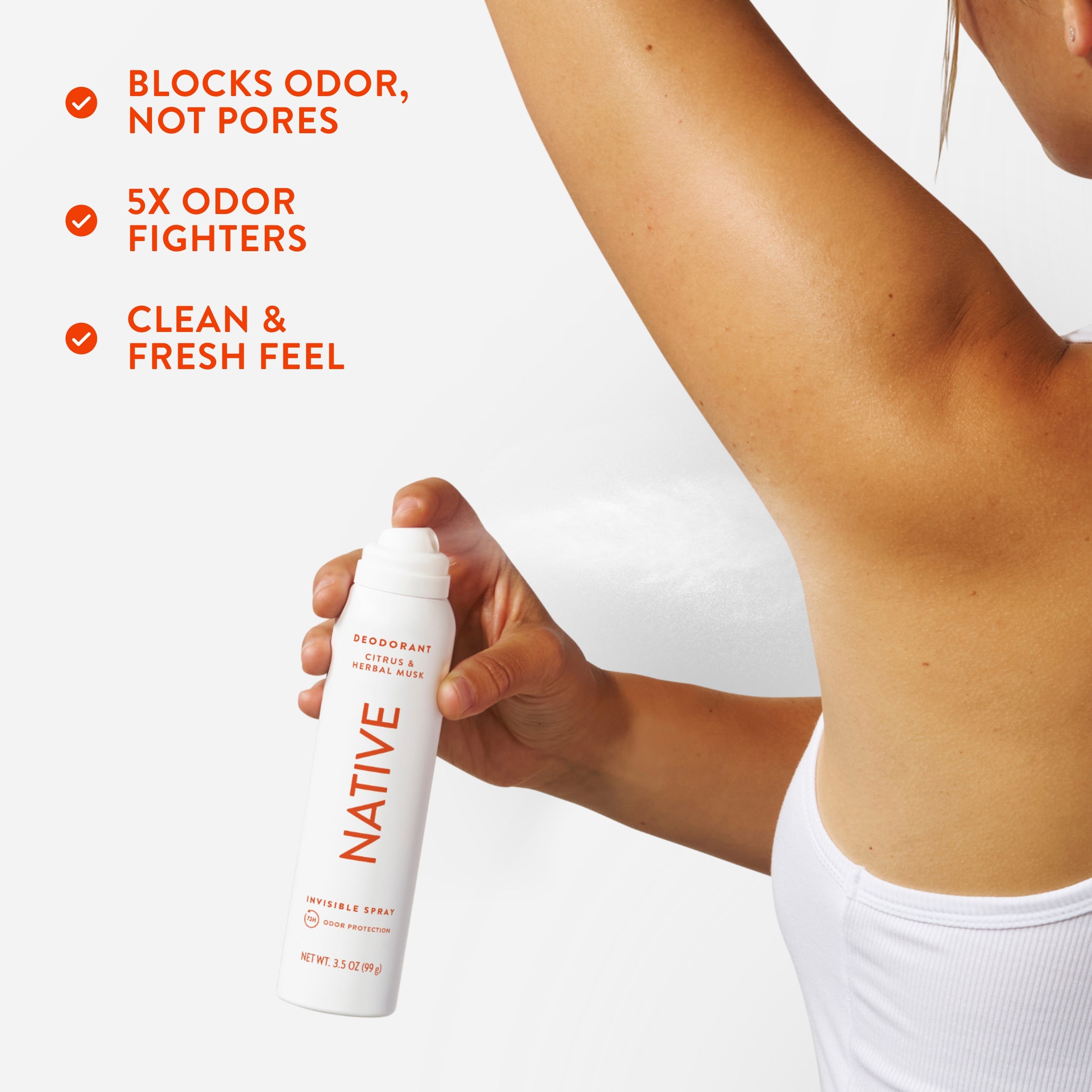 Deodorant Spray - Citrus & Herbal Musk / Classic / 3.5oz | Fresh Daily Routine