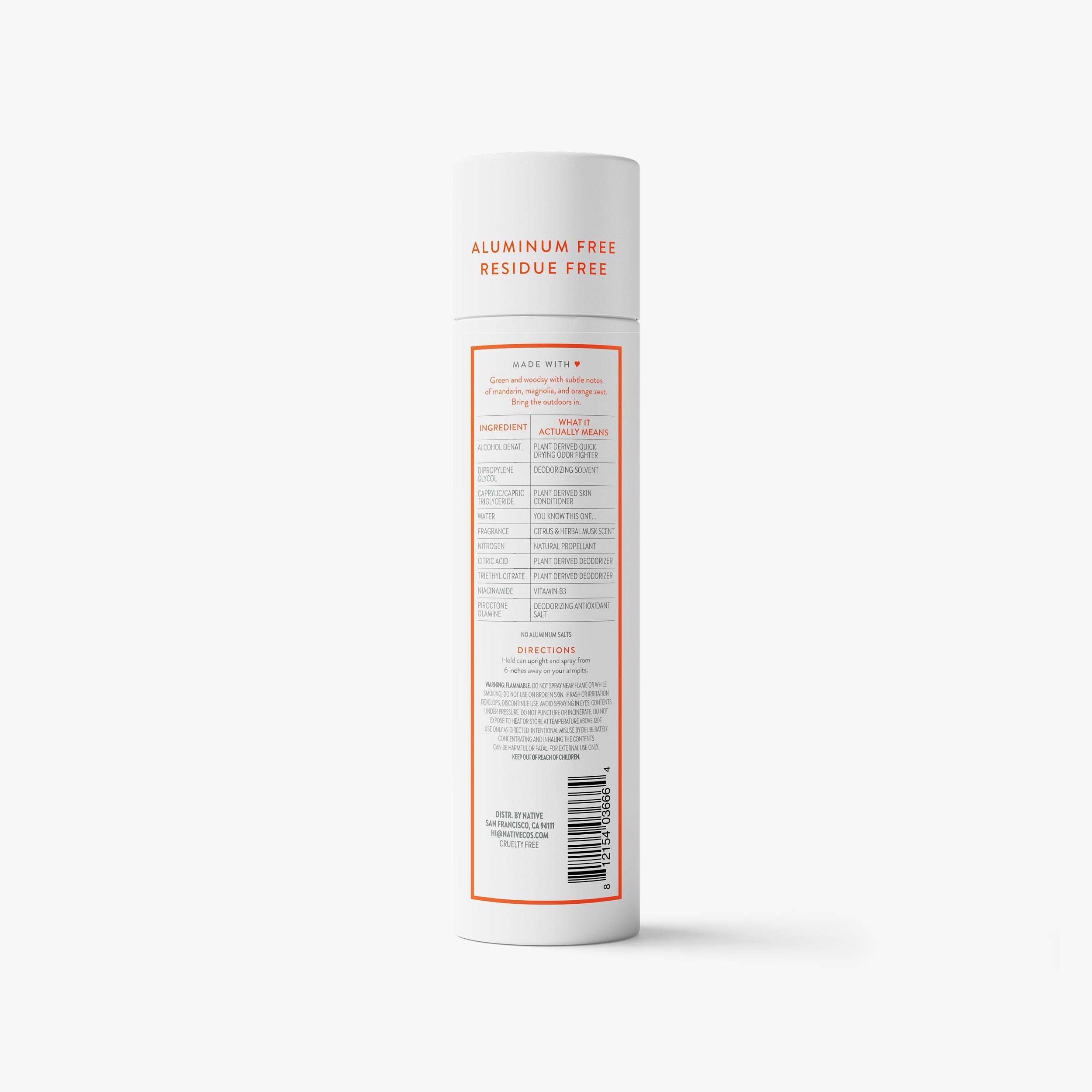Deodorant Spray - Citrus & Herbal Musk / Classic / 3.5oz | Fresh Daily Routine