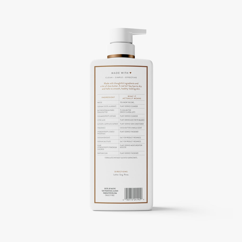 Moisturizing Body Wash - Cocoa Butter & Vanilla / Classic / 22oz | Fresh Daily Routine