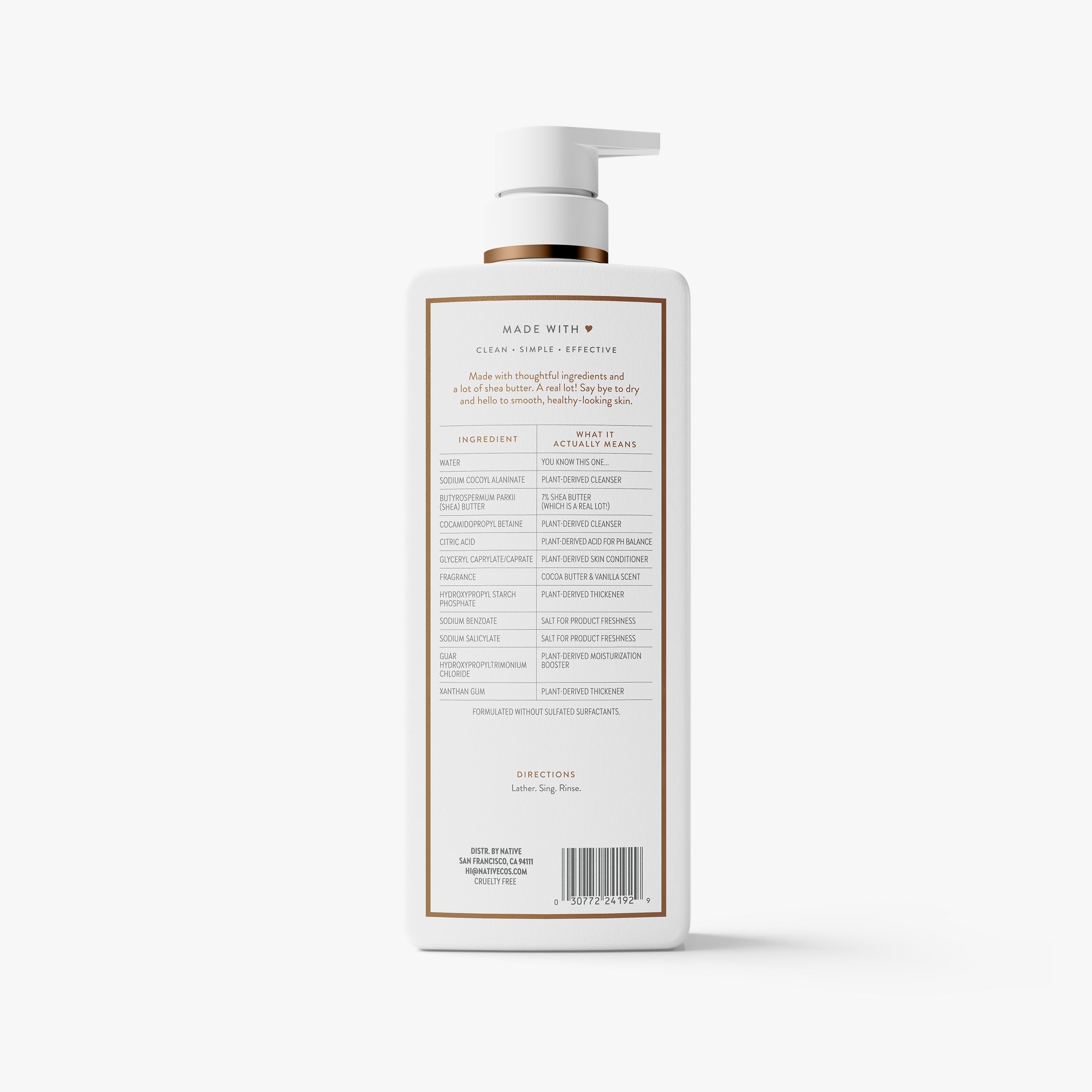 Moisturizing Body Wash - Cocoa Butter & Vanilla / Classic / 22oz | Fresh Daily Routine