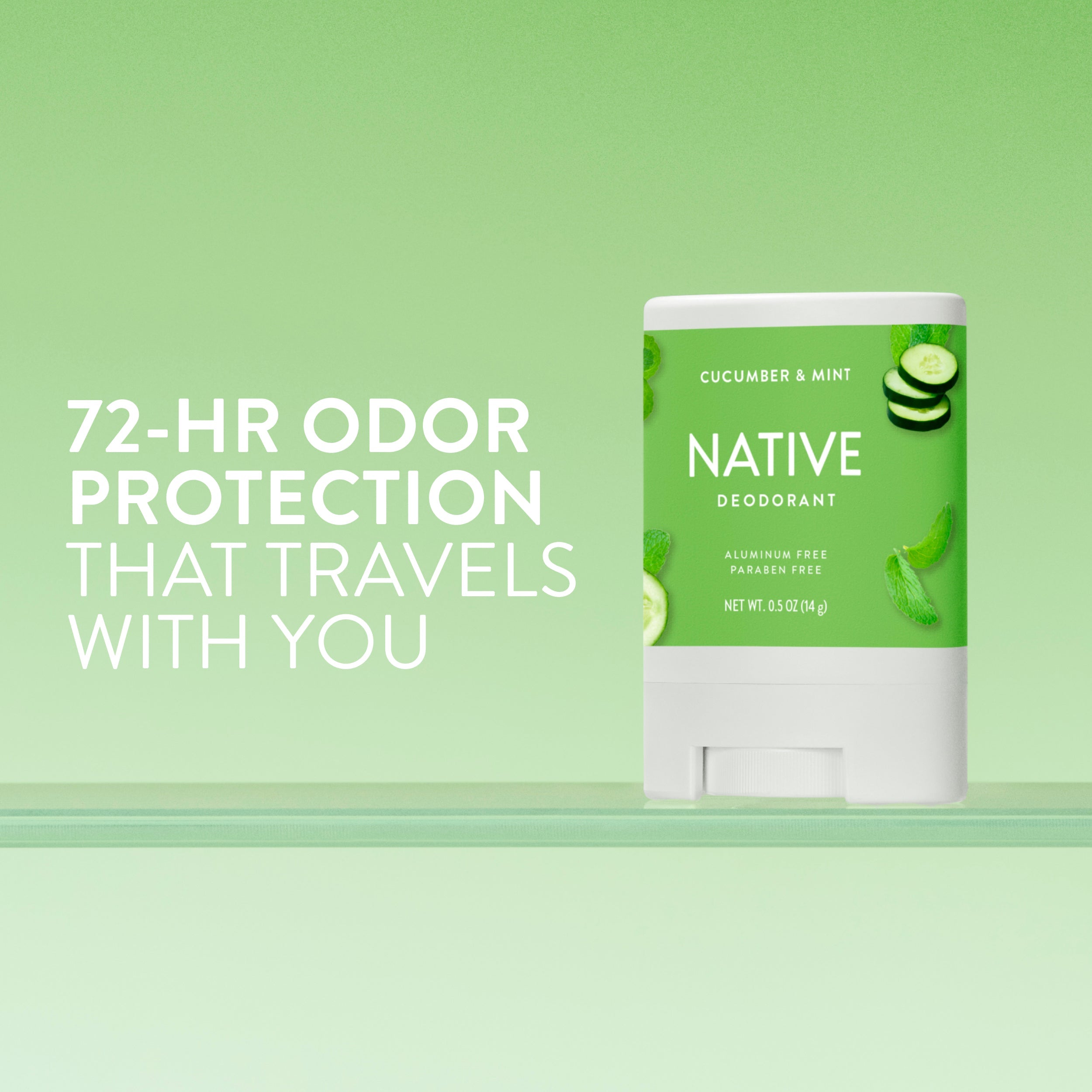 Mini Deodorant Stick - Cucumber & Mint / Classic / 0.5oz | Fresh Daily Routine