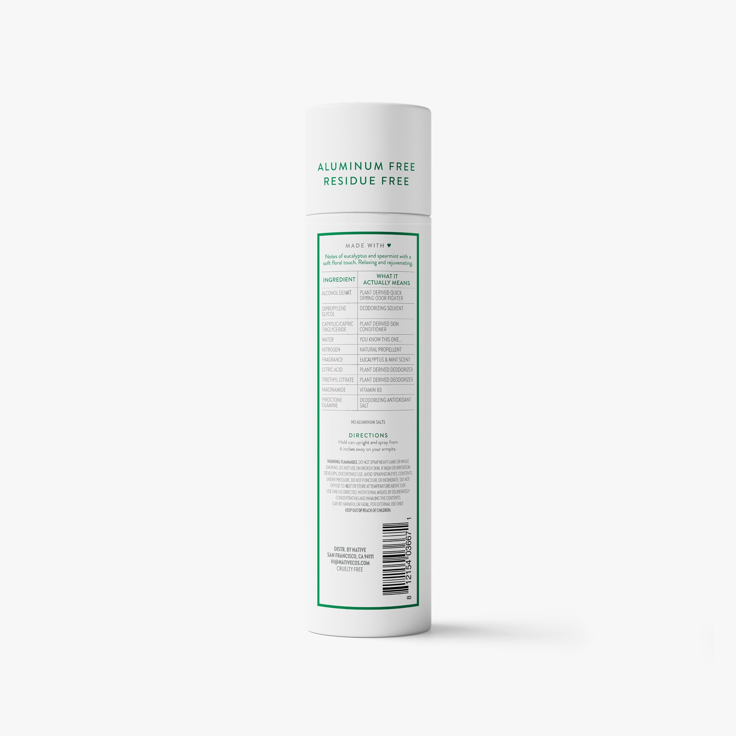 Deodorant Spray - Eucalyptus & Mint / Classic / 3.5oz | Fresh Daily Routine