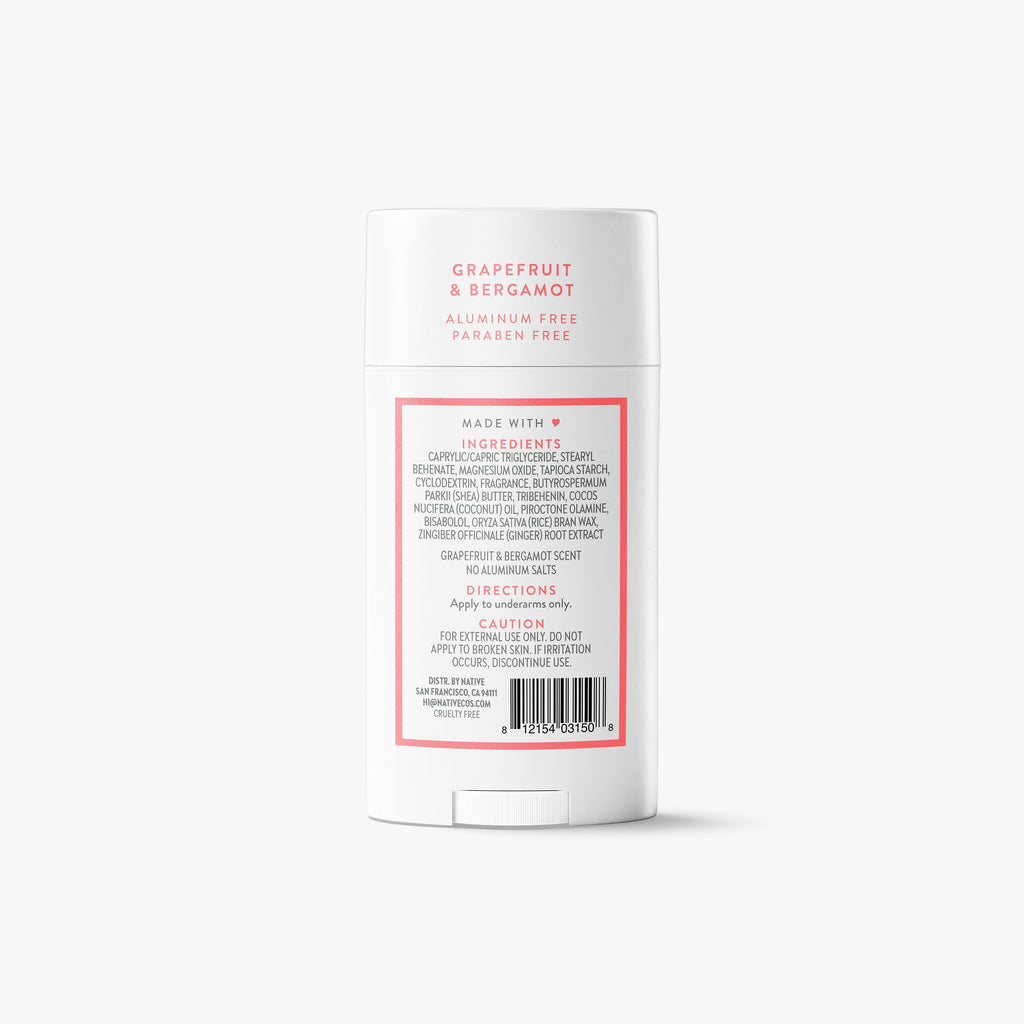 Deodorant Stick - Grapefruit & Bergamot / Classic / 2.65oz | Fresh Daily Routine