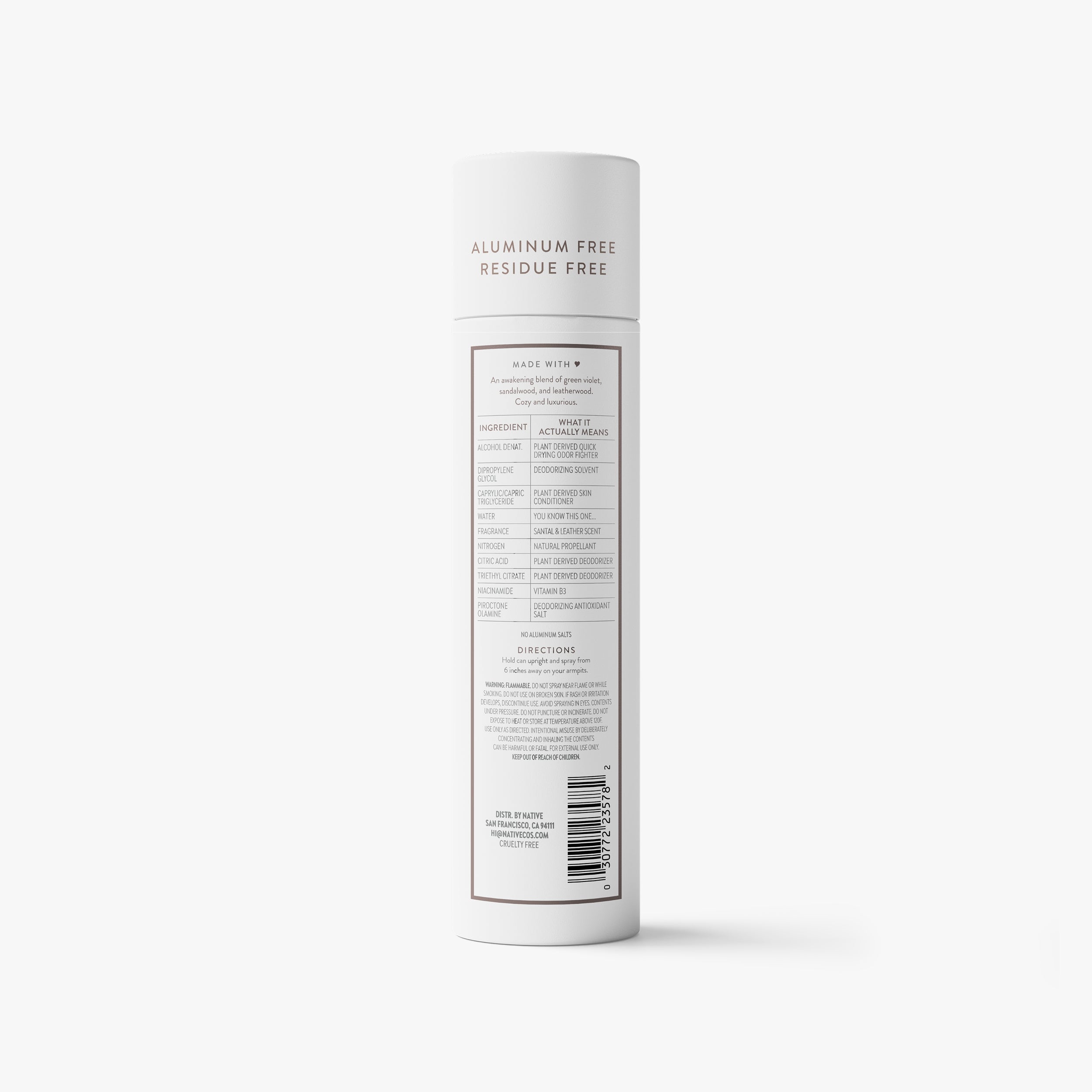 Deodorant Spray - Santal & Leather / Classic / 3.5oz | Fresh Daily Routine