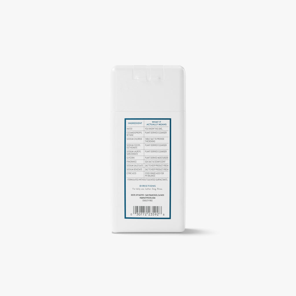 Mini Body Wash - Sea Salt & Cedar / Classic / 3oz | Fresh Daily Routine