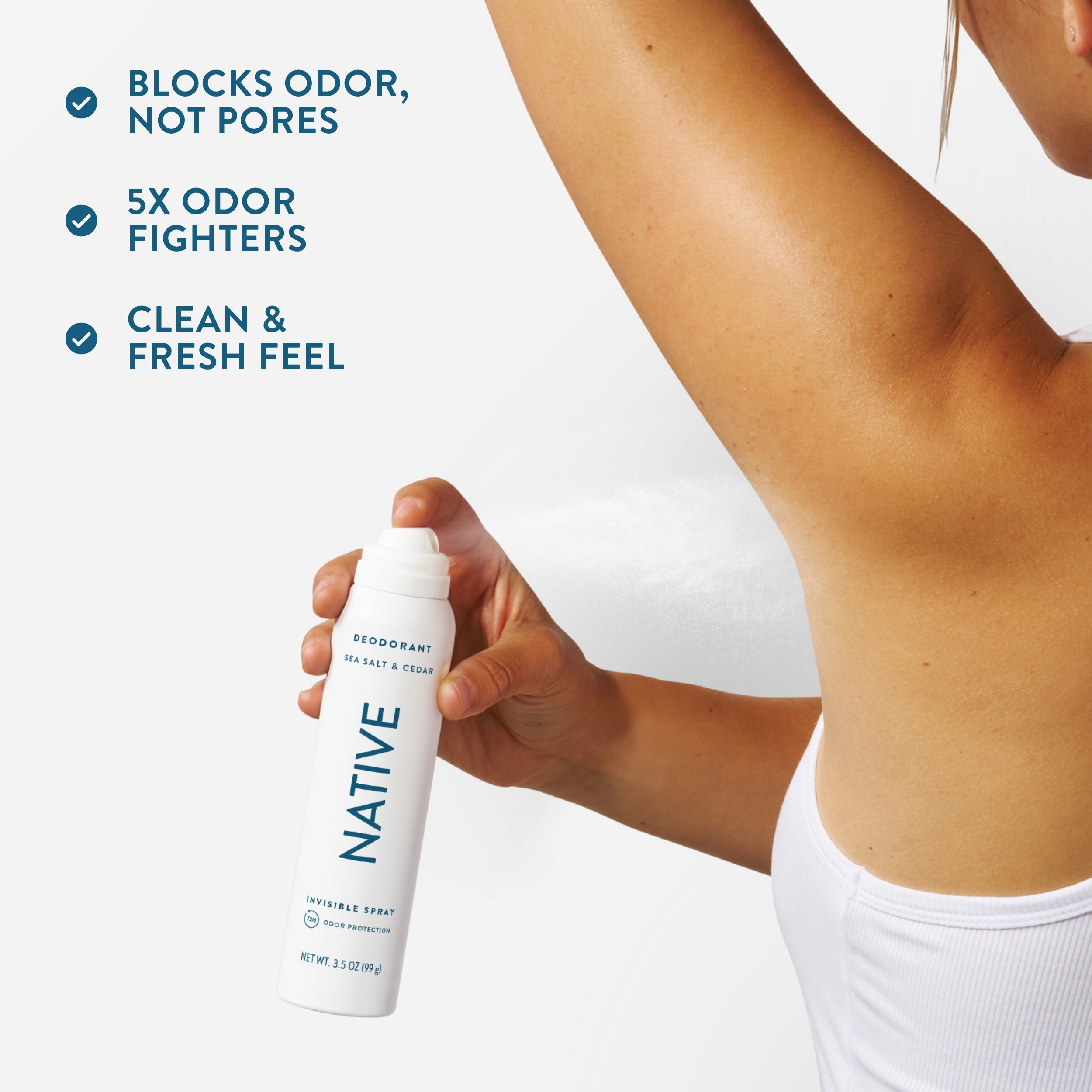 Deodorant Spray - Sea Salt & Cedar / Classic / 3.5oz | Fresh Daily Routine