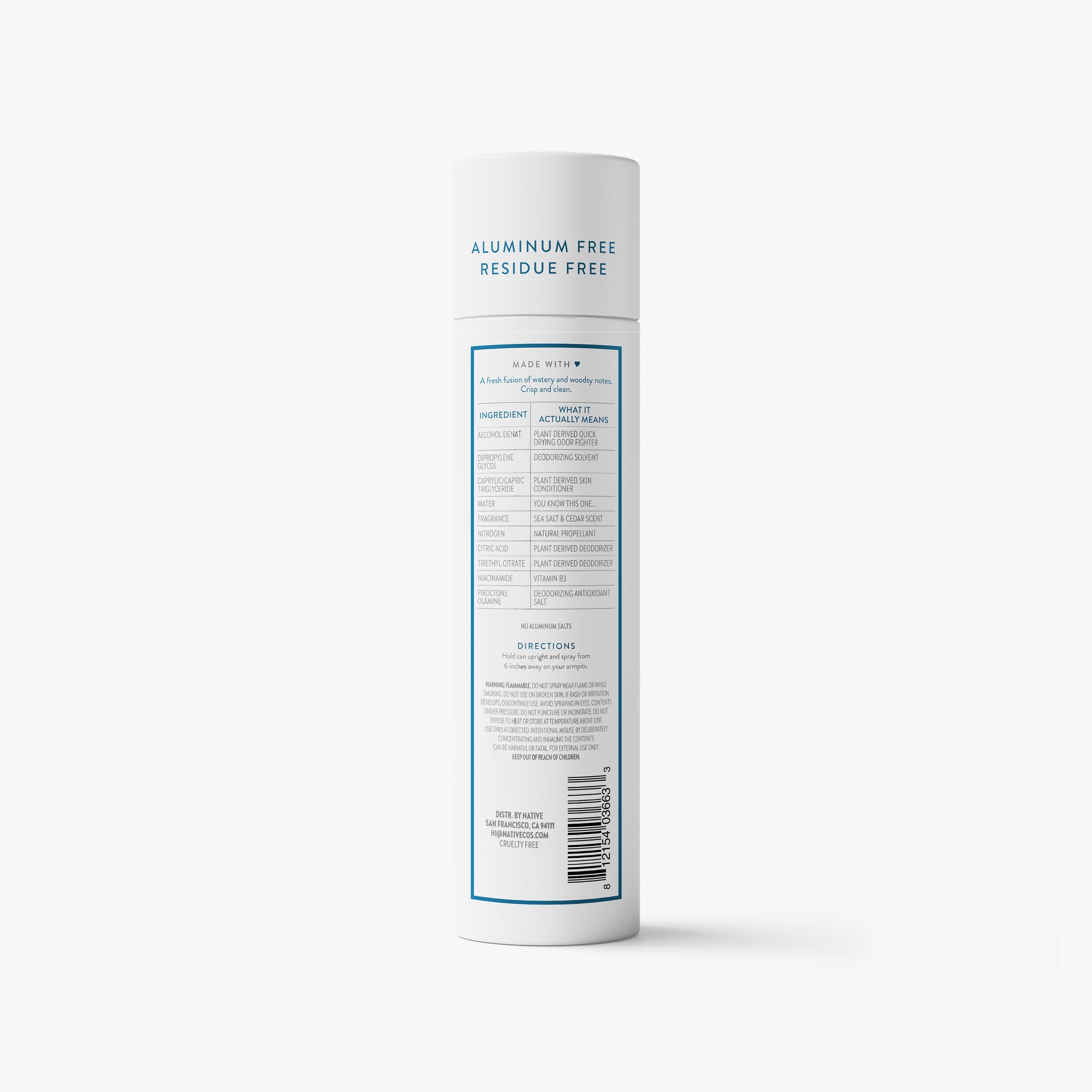 Deodorant Spray - Sea Salt & Cedar / Classic / 3.5oz | Fresh Daily Routine