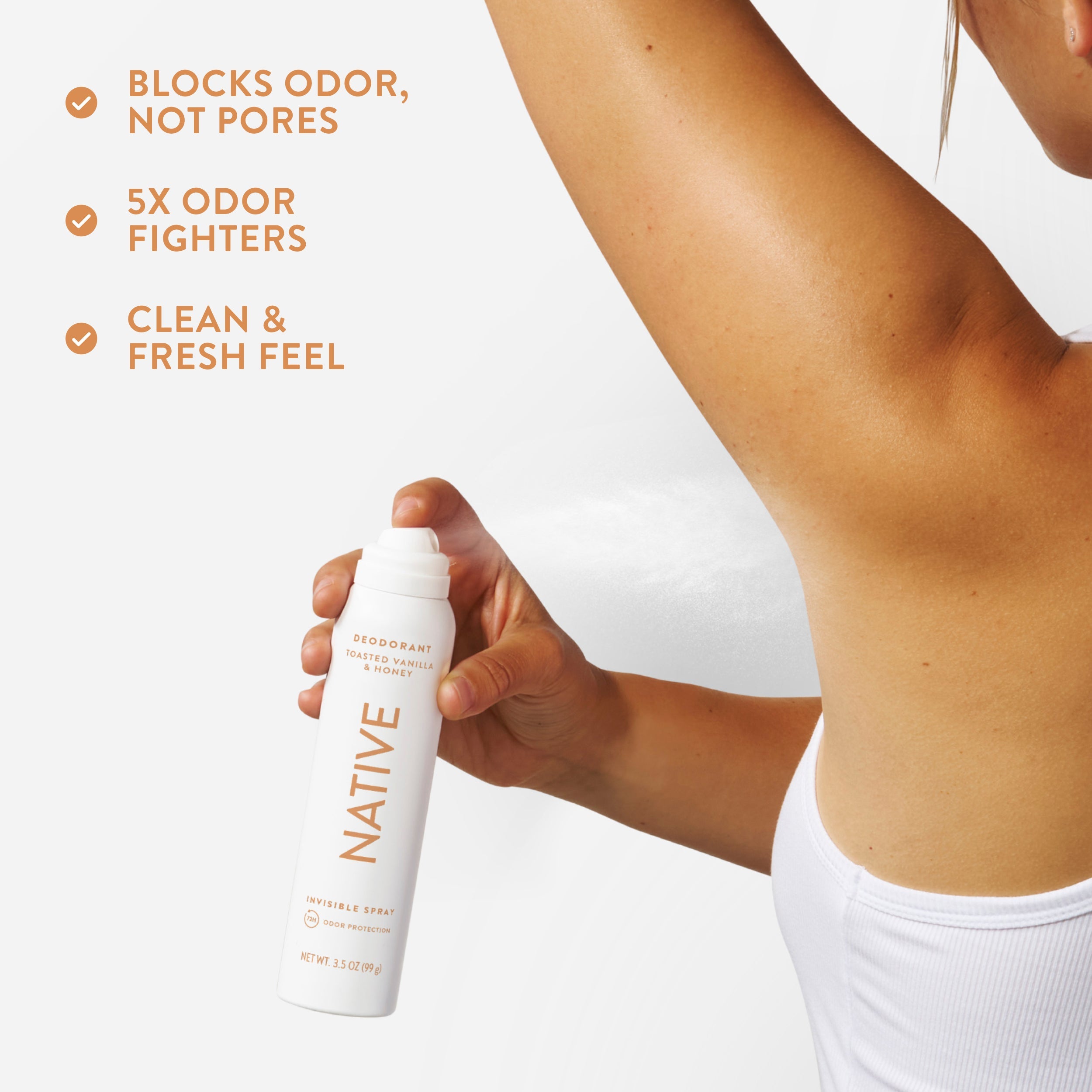 Deodorant Spray - Toasted Vanilla & Honey / Classic / 3.5oz | Fresh Daily Routine