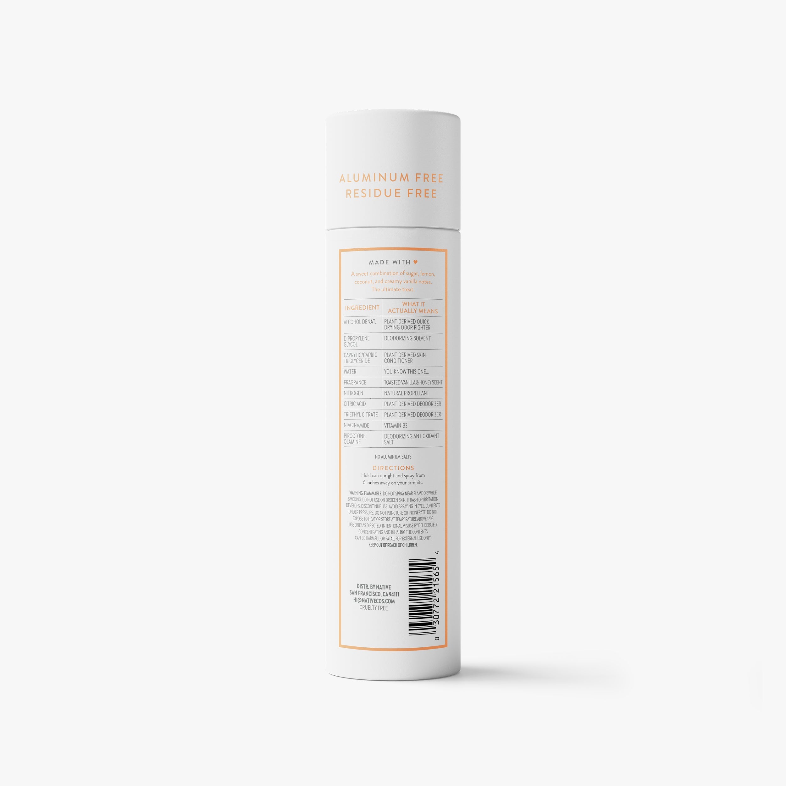 Deodorant Spray - Toasted Vanilla & Honey / Classic / 3.5oz | Fresh Daily Routine