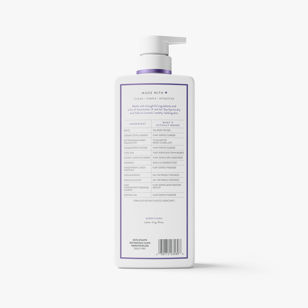 Moisturizing Body Wash - Vanilla & Cashmere / Classic / 22oz | Fresh Daily Routine