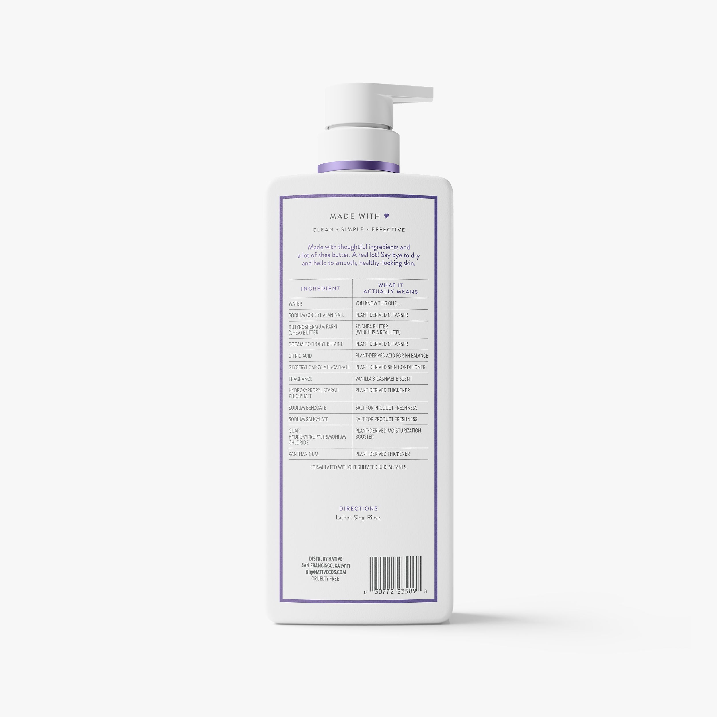 Moisturizing Body Wash - Vanilla & Cashmere / Classic / 22oz | Fresh Daily Routine