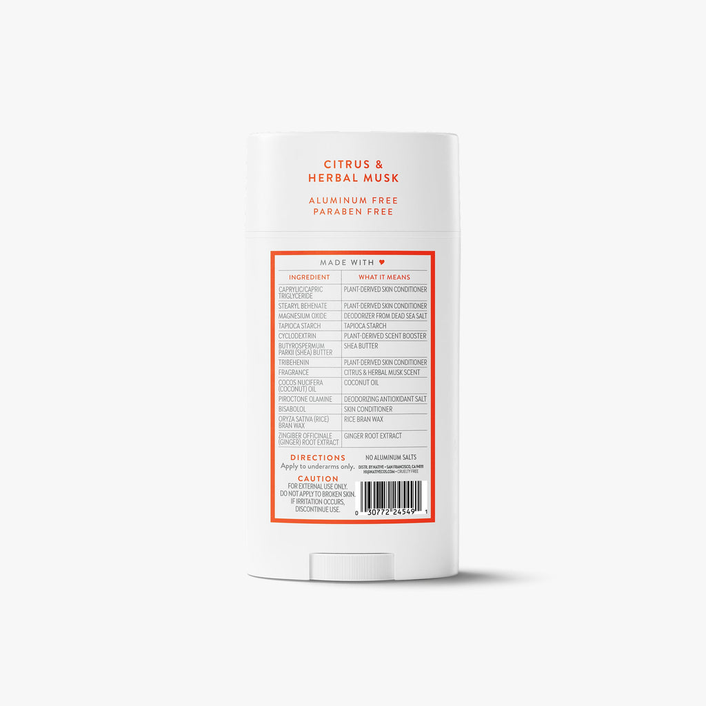 Deodorant Stick - Citrus & Herbal Musk / Classic / 3.1oz | Fresh Daily Routine