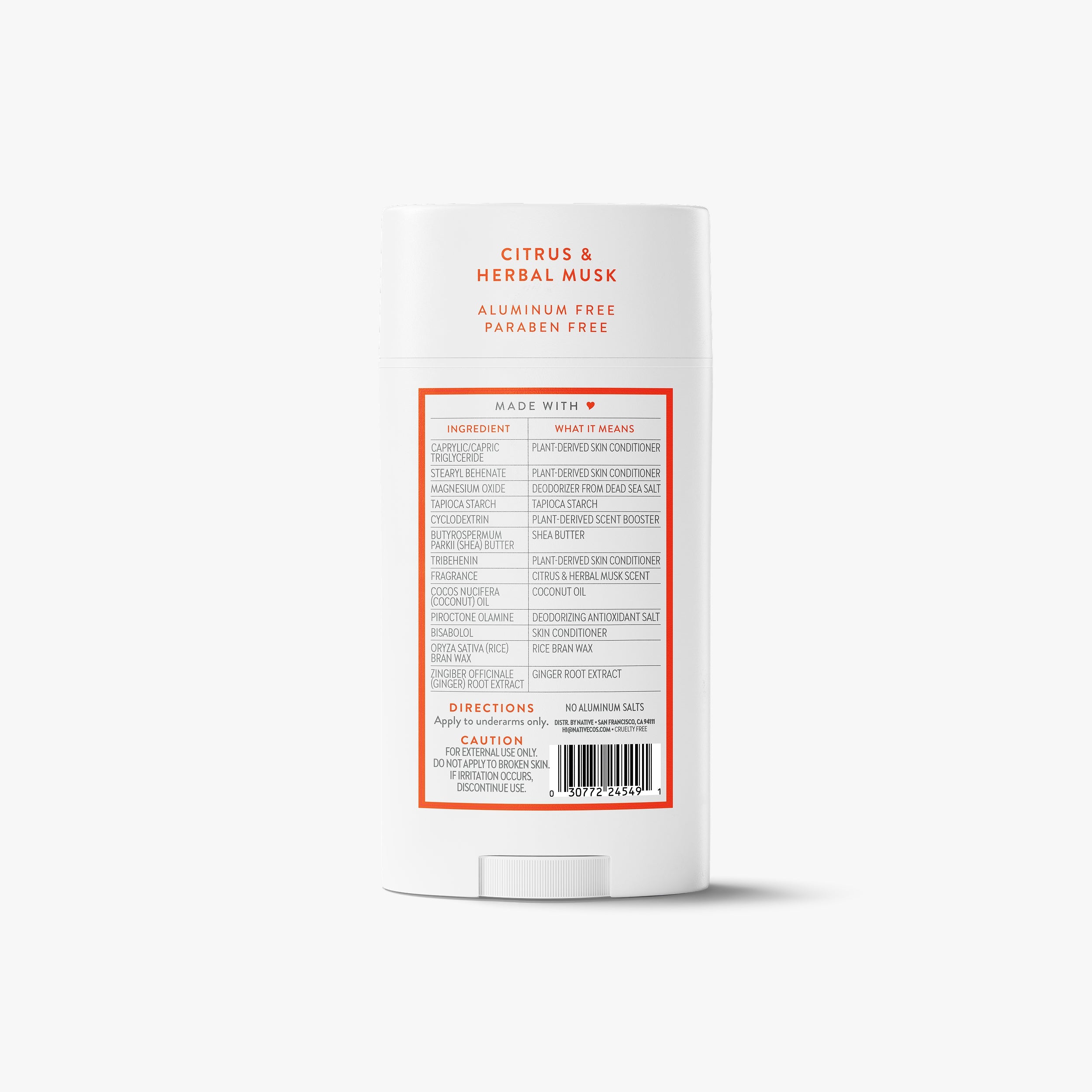 Deodorant Stick - Citrus & Herbal Musk / Classic / 3.1oz | Fresh Daily Routine