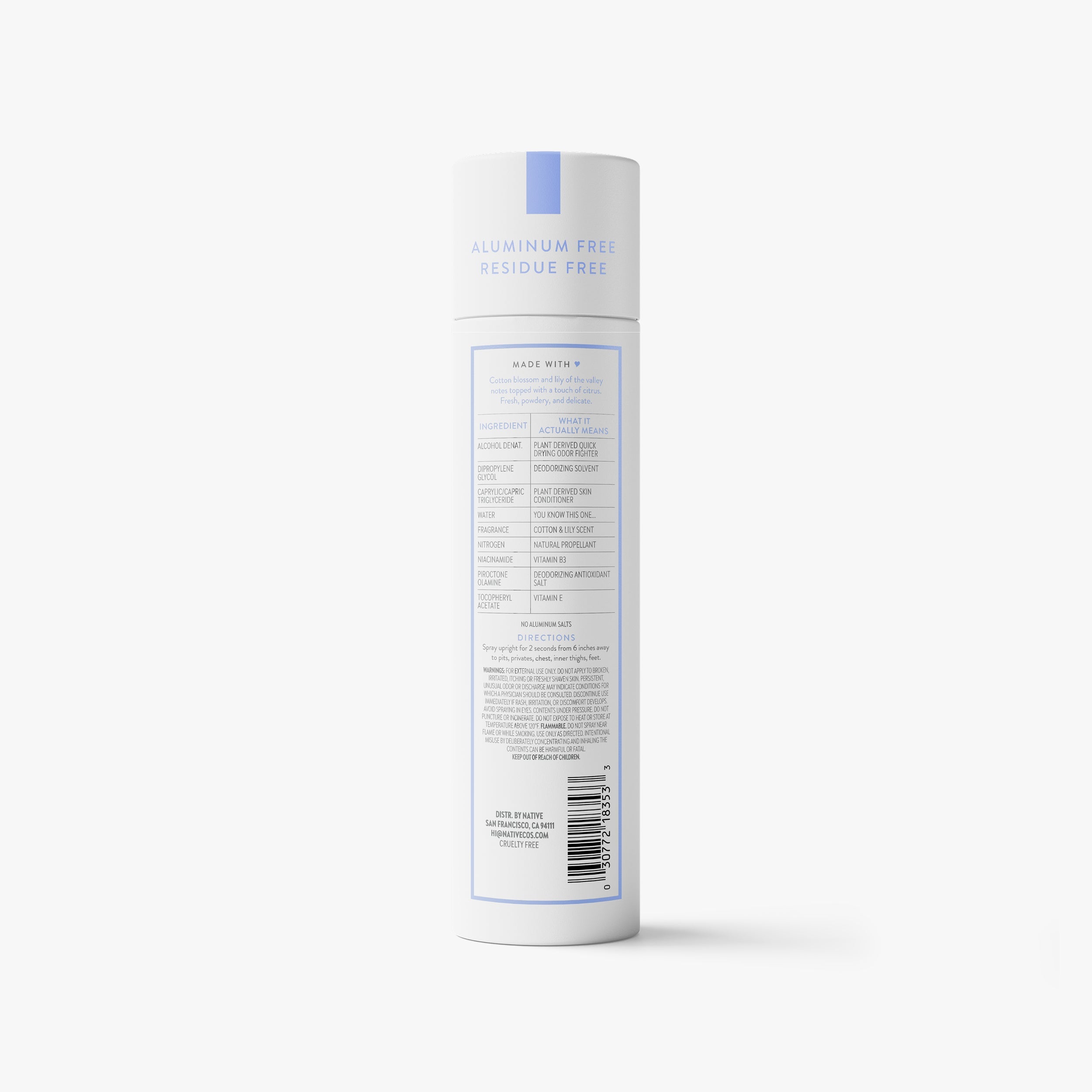 Whole Body Deodorant Spray - Cotton & Lily / Classic / 3.5oz | Fresh Daily Routine