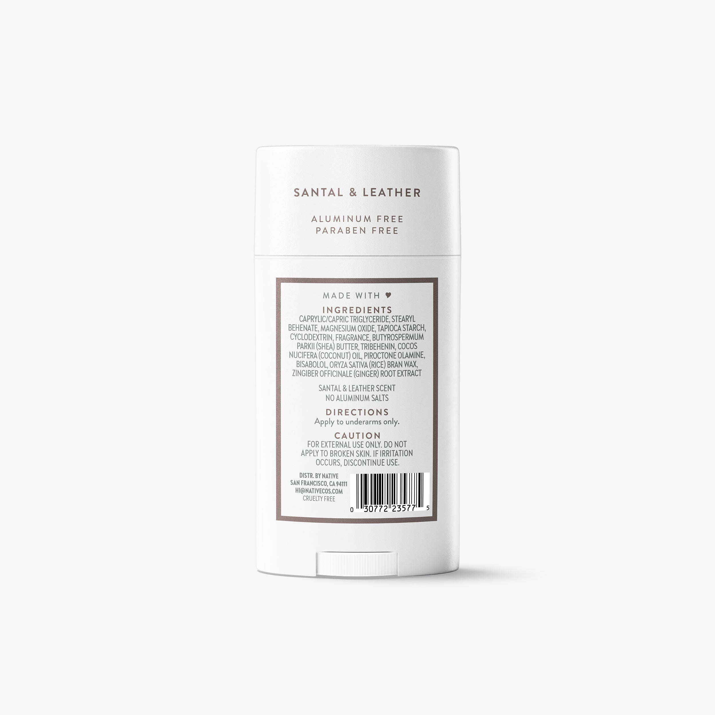 Deodorant Stick - Santal & Leather / Classic / 2.65oz | Fresh Daily Routine