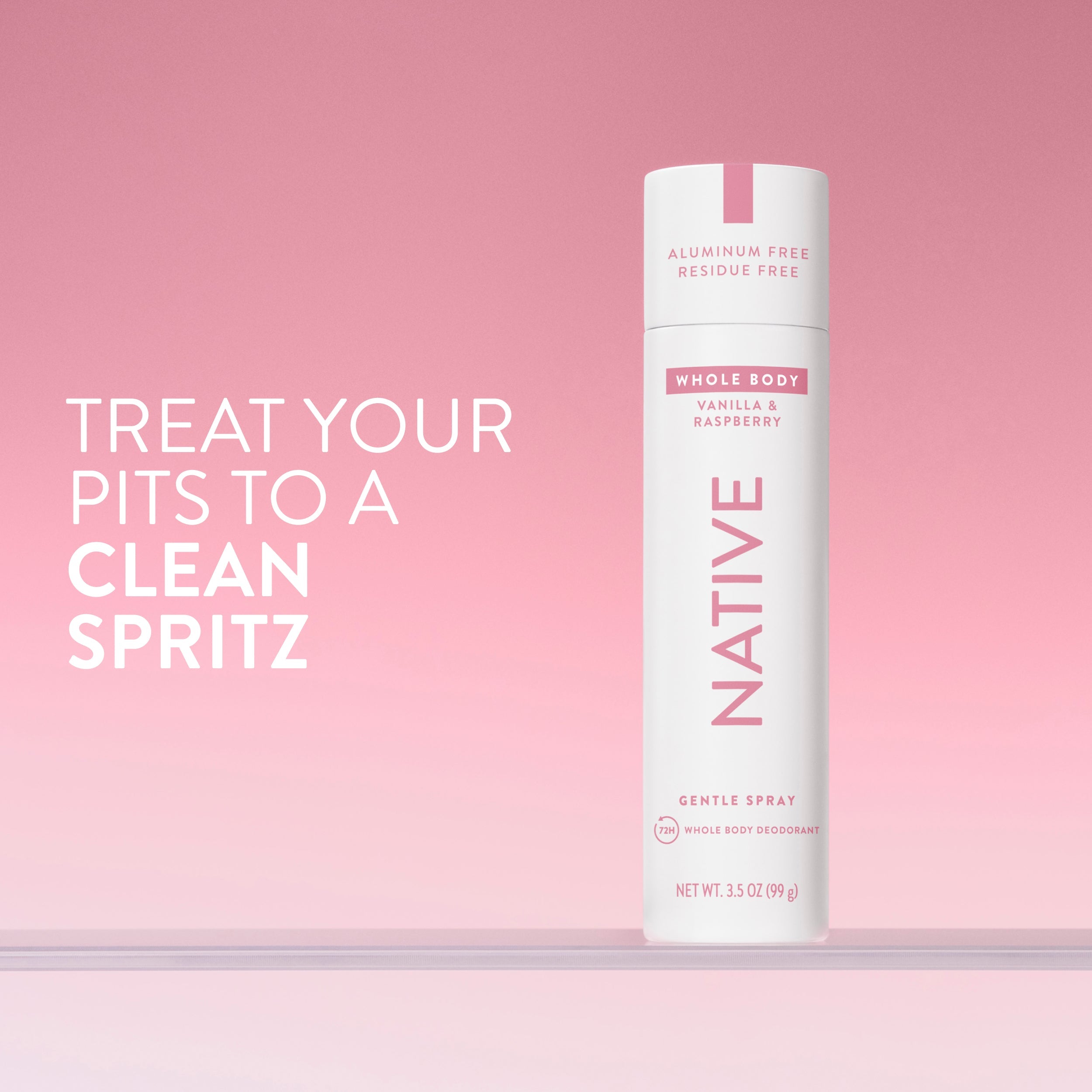 Whole Body Deodorant Spray - Vanilla & Raspberry / Classic / 3.5oz | Fresh Daily Routine