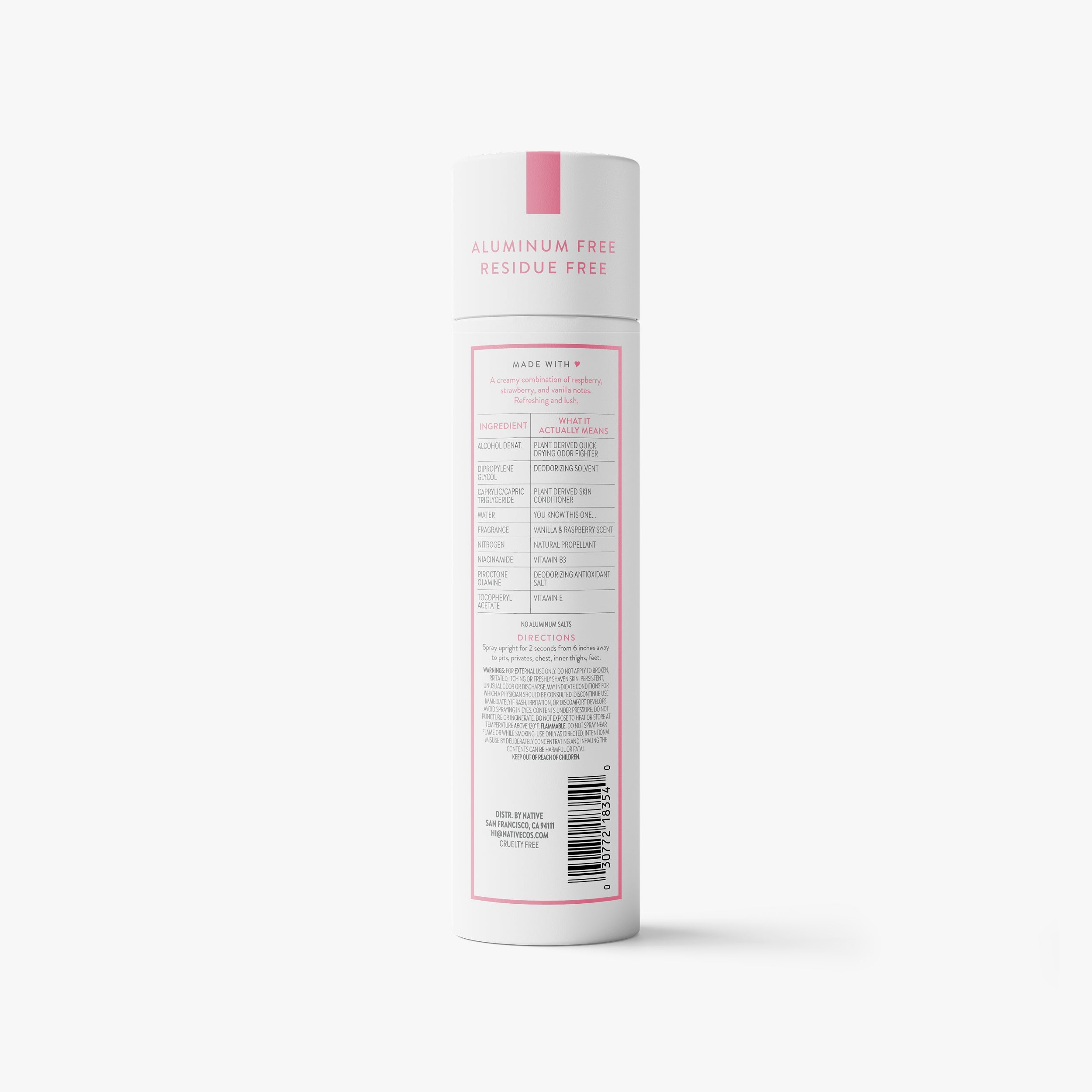 Whole Body Deodorant Spray - Vanilla & Raspberry / Classic / 3.5oz | Fresh Daily Routine