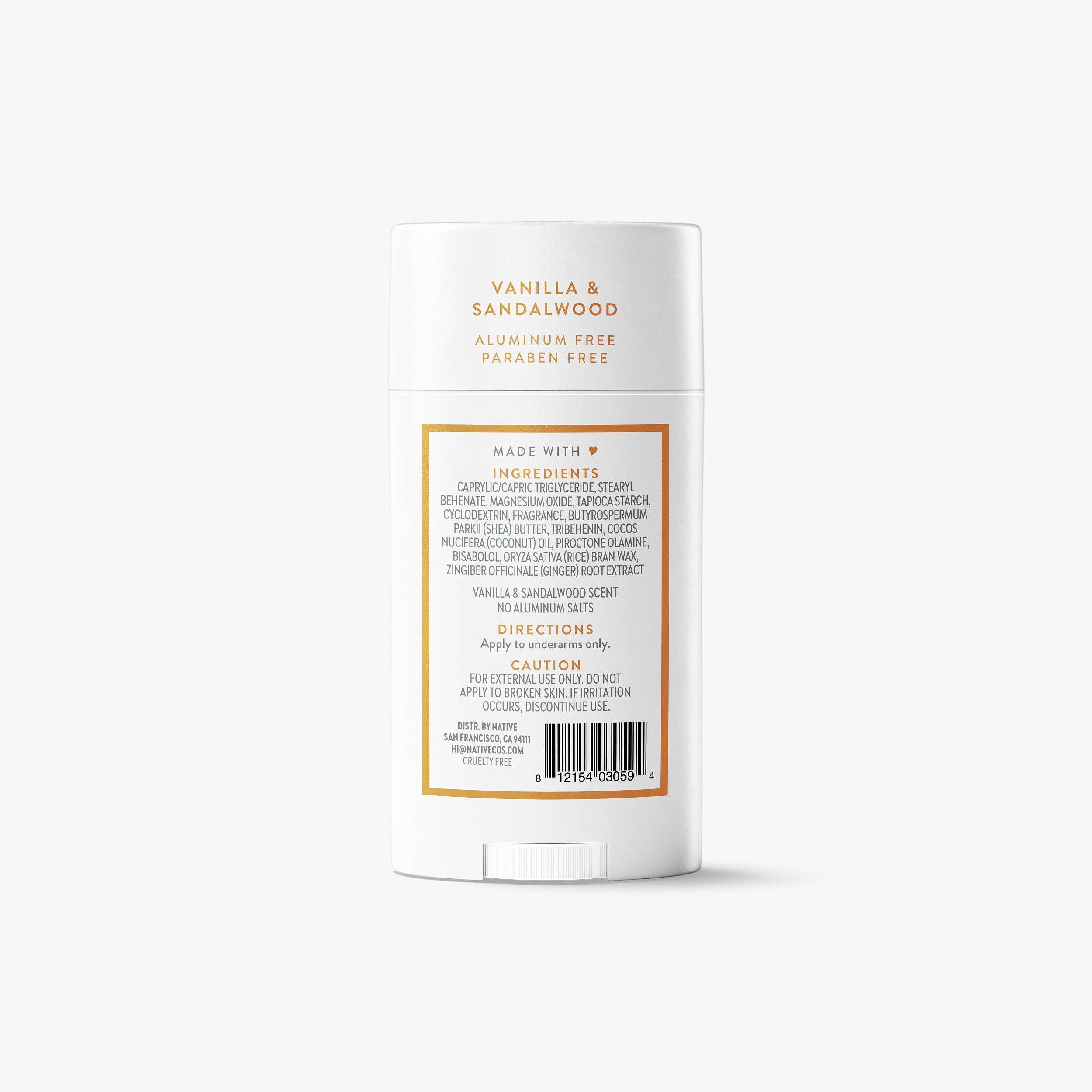 Deodorant Stick - Vanilla & Sandalwood / Classic / 2.65oz | Fresh Daily Routine