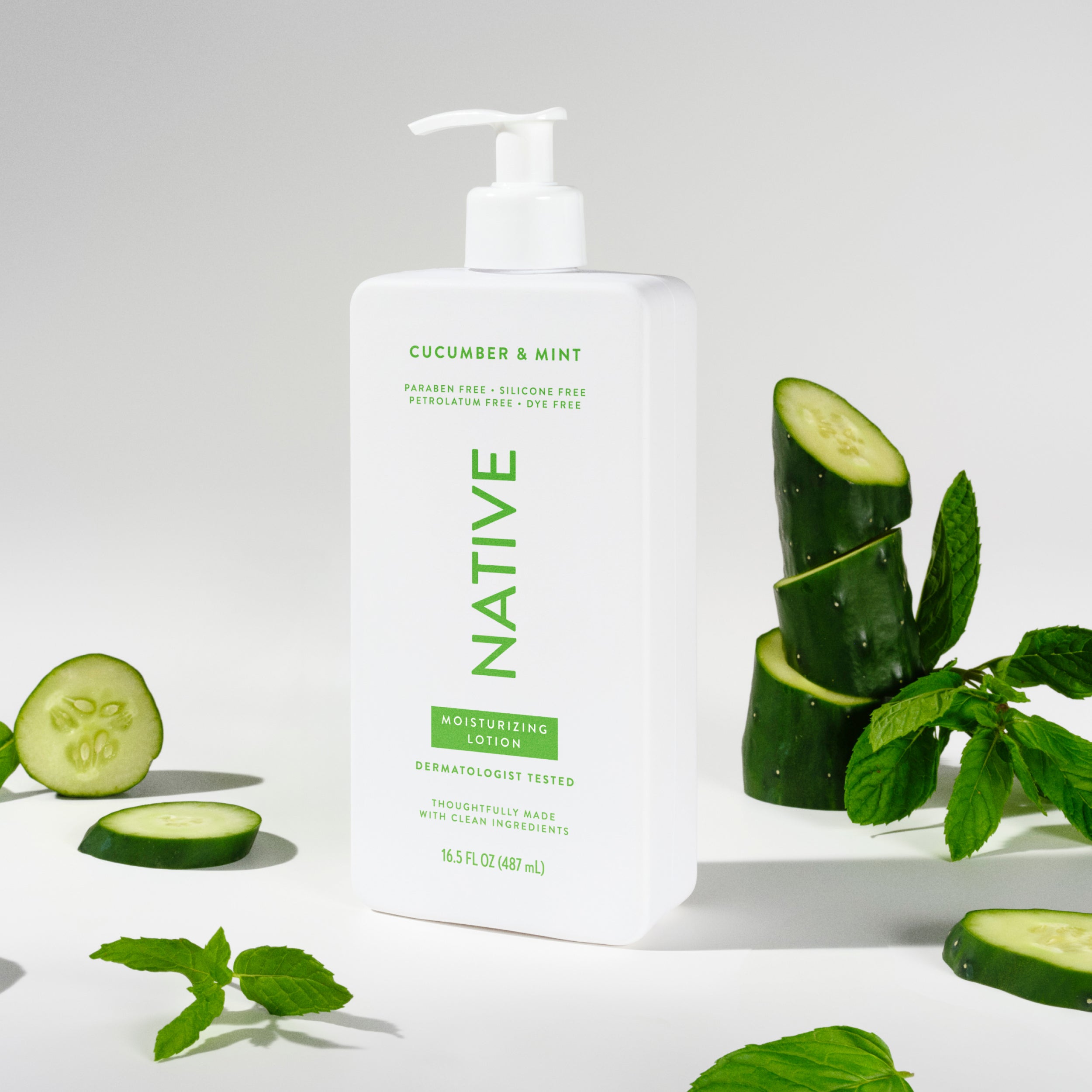Body Lotion - Cucumber & Mint / Classic / 16.5oz | Fresh Daily Routine