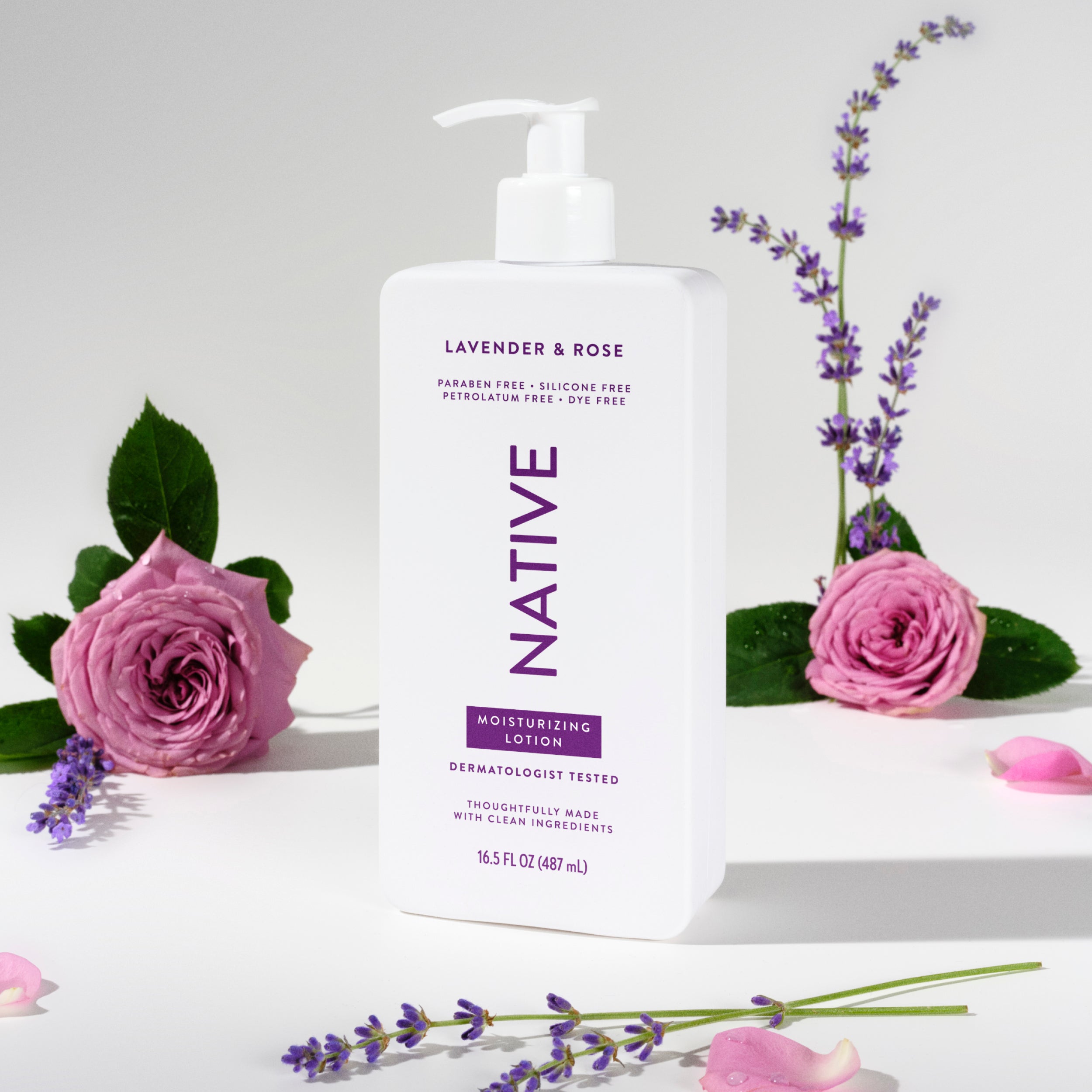 Body Lotion - Lavender & Rose / Classic / 16.5oz | Fresh Daily Routine