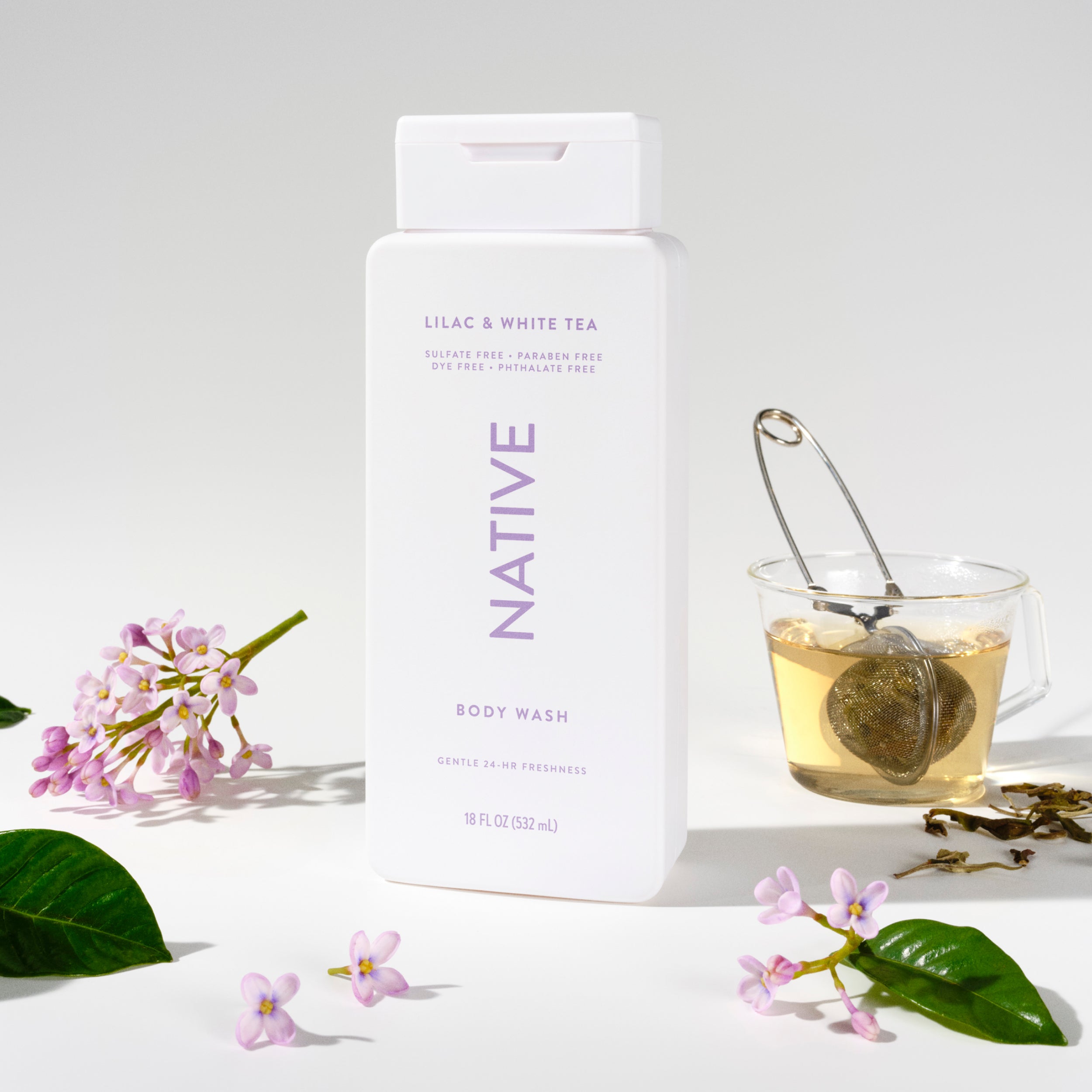 Body Wash - Lilac & White Tea / Classic / 18oz | Fresh Daily Routine