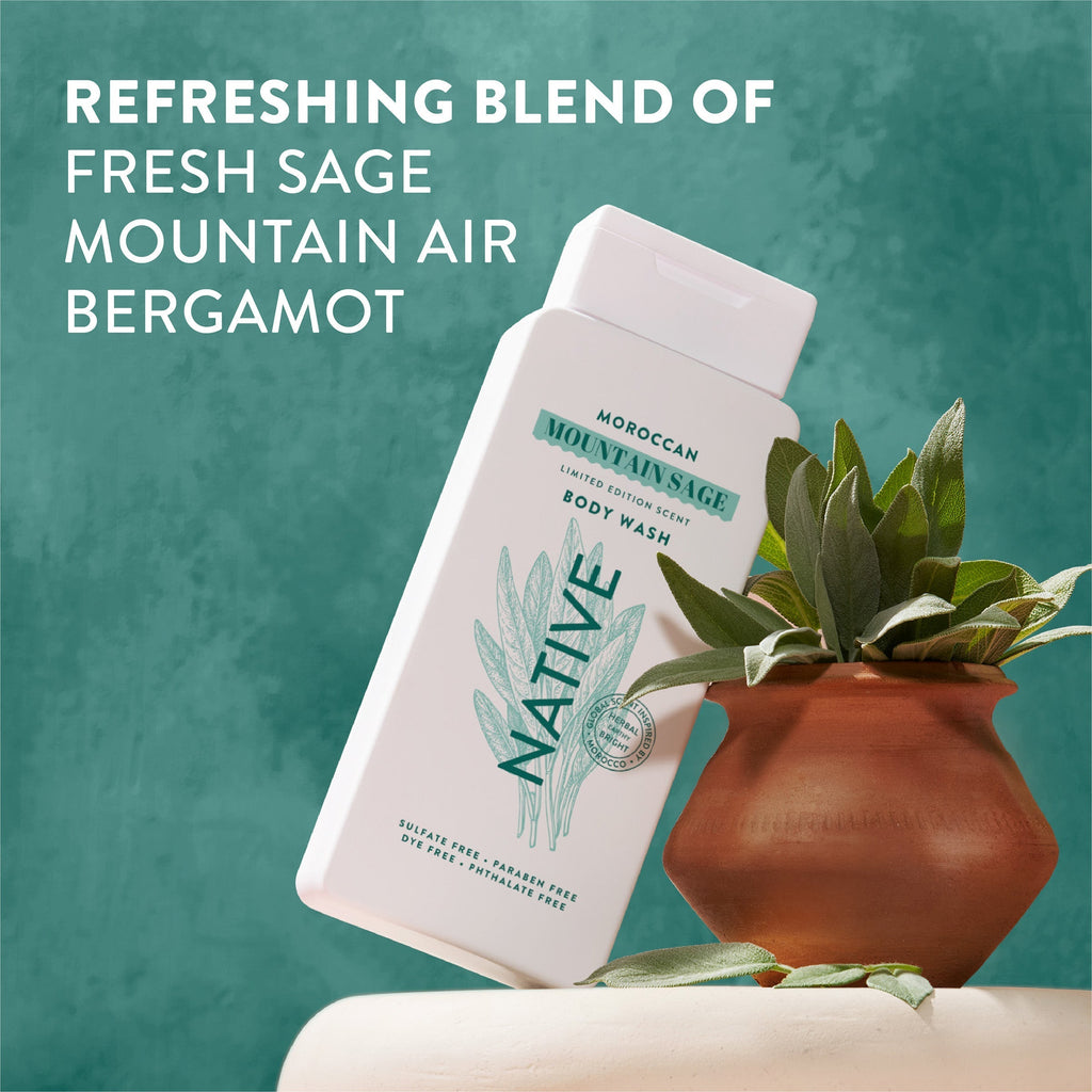 Body Wash - Moroccan Mountain Sage / Limited Edition / 18oz | Fresh Daily Routine