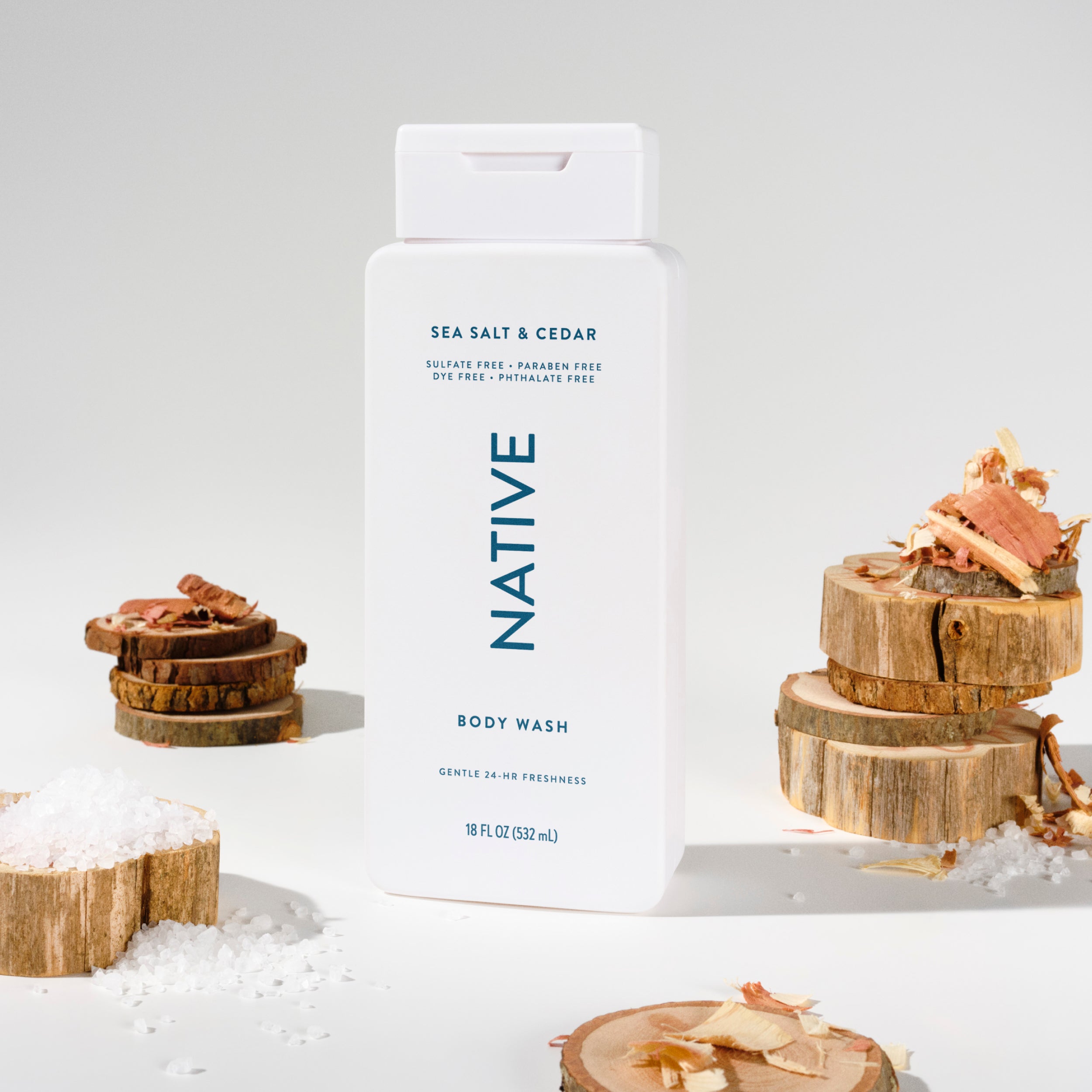 Body Wash - Sea Salt & Cedar / Classic / 18oz | Fresh Daily Routine