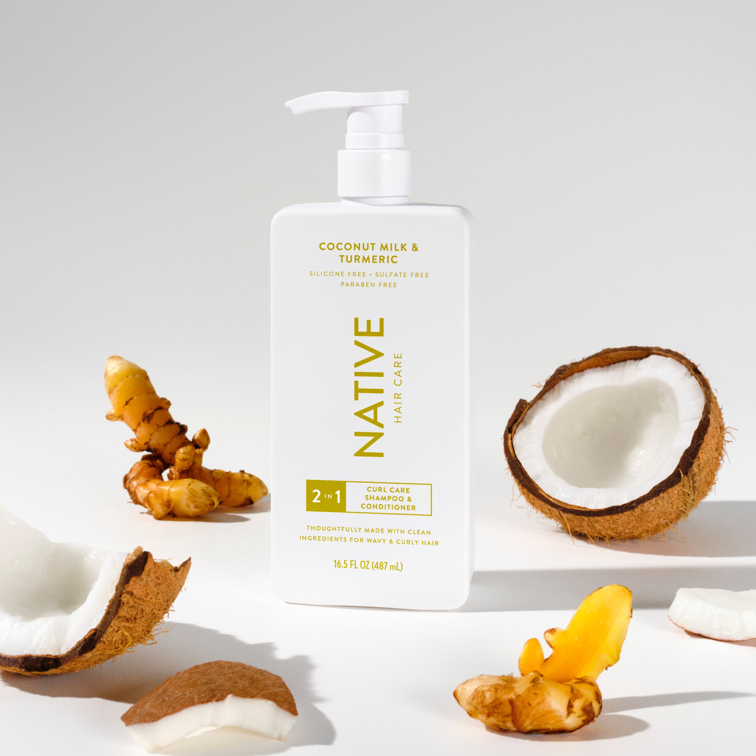 Curl Care 2-in-1 Shampoo & Conditioner - Coconut Milk & Turmeric / Classic / 16.5oz | Fresh Daily Routine