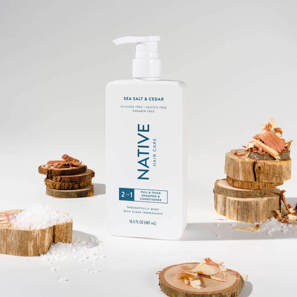Full & Thick 2-in-1 Shampoo & Conditioner - Sea Salt & Cedar / Classic / 16.5oz | Fresh Daily Routine