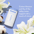 Plastic Free Sensitive Deodorant Stick - Cotton & Lily / Classic / 2.65oz | Fresh Daily Routine