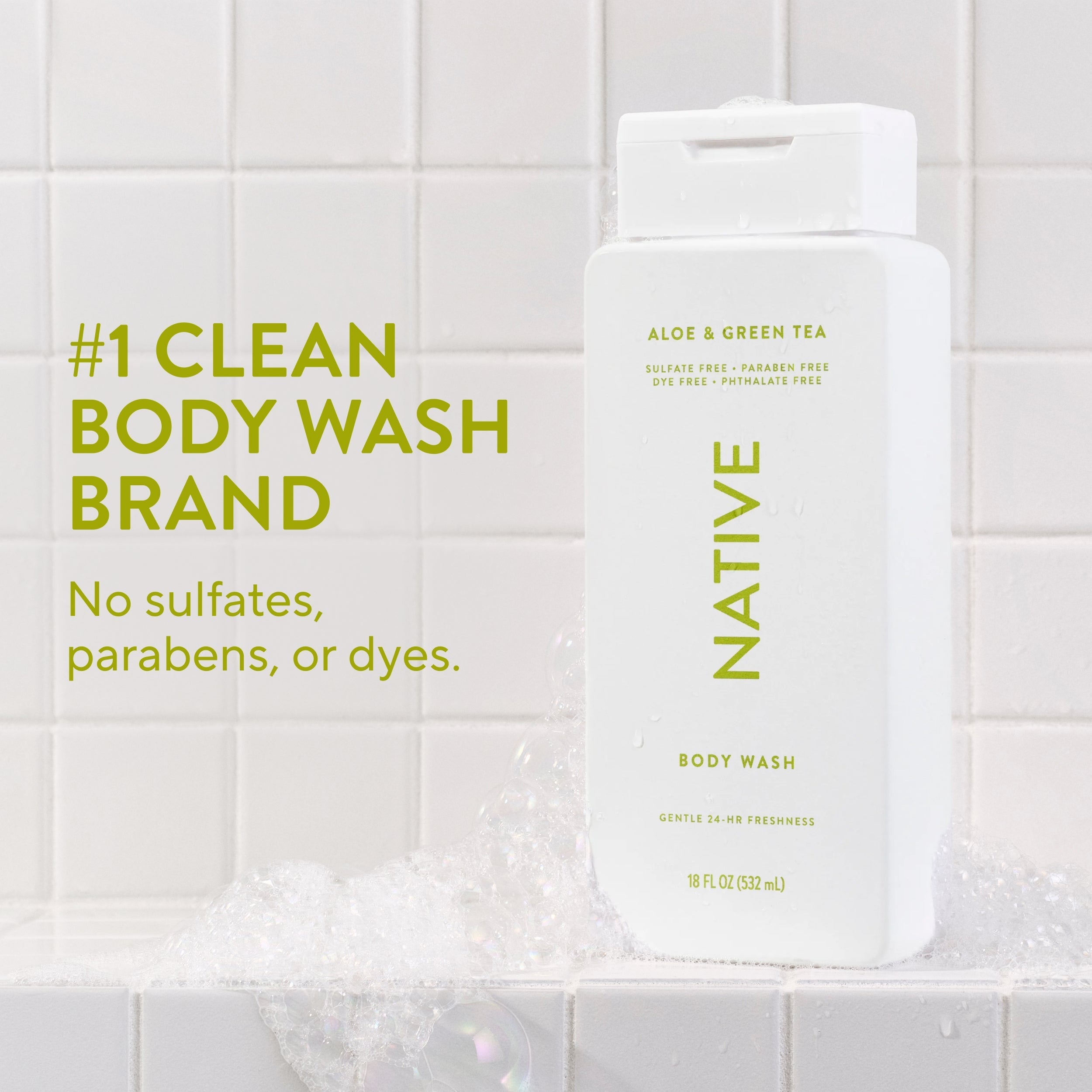 Body Wash - Aloe & Green Tea / Classic / 18oz | Fresh Daily Routine