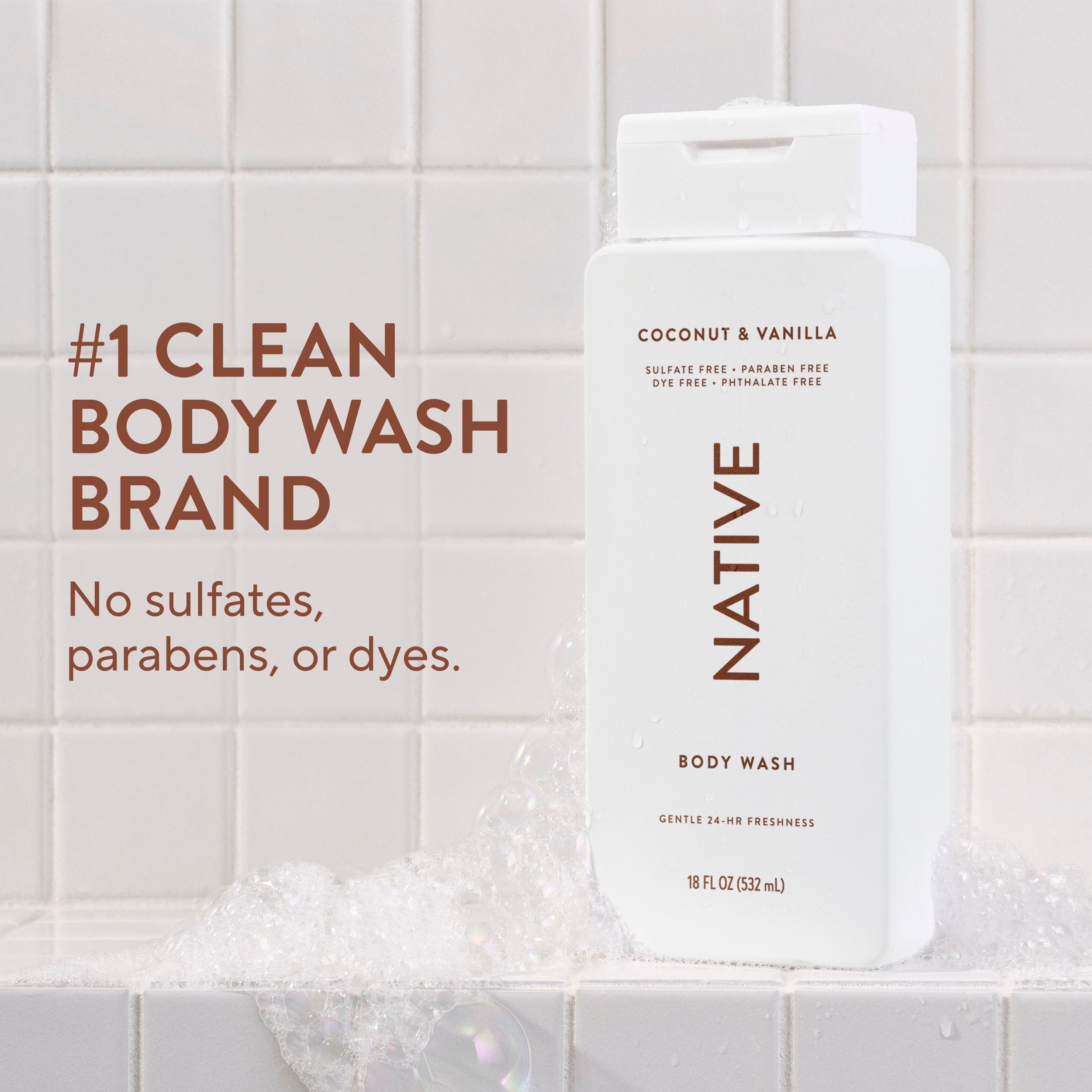 Body Wash - Coconut & Vanilla / Classic / 18oz | Fresh Daily Routine