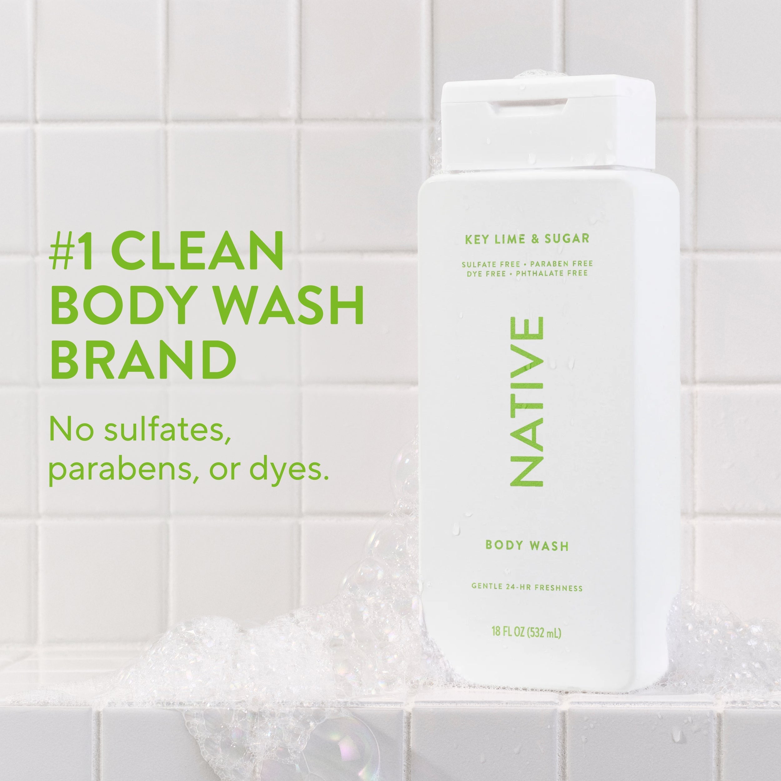 Body Wash - Key Lime & Sugar / Classic / 18oz | Fresh Daily Routine