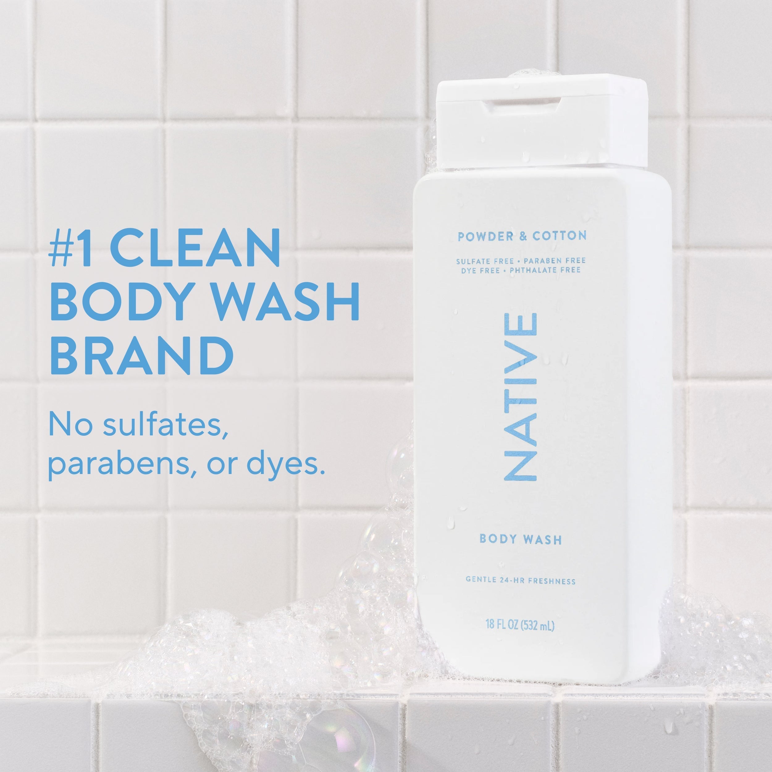 Body Wash - Powder & Cotton / Classic / 18oz | Fresh Daily Routine