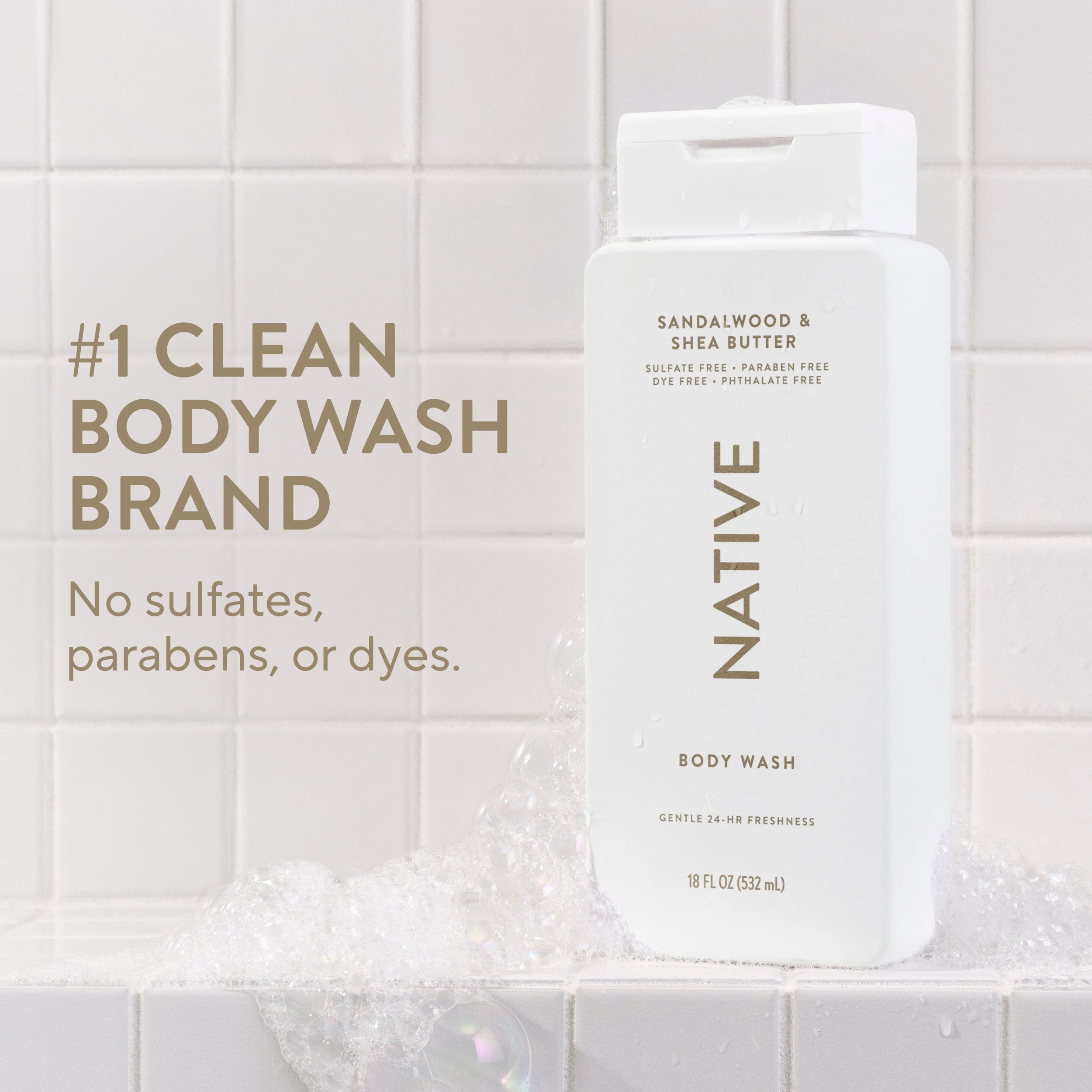 Body Wash - Sandalwood & Shea Butter / Classic / 18oz | Fresh Daily Routine