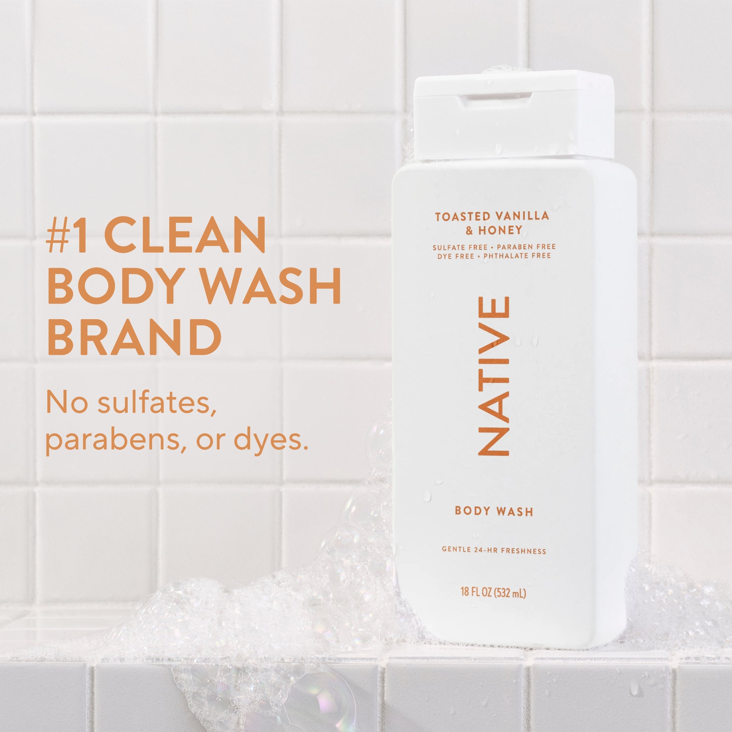 Body Wash - Toasted Vanilla & Honey / Classic / 18oz | Fresh Daily Routine