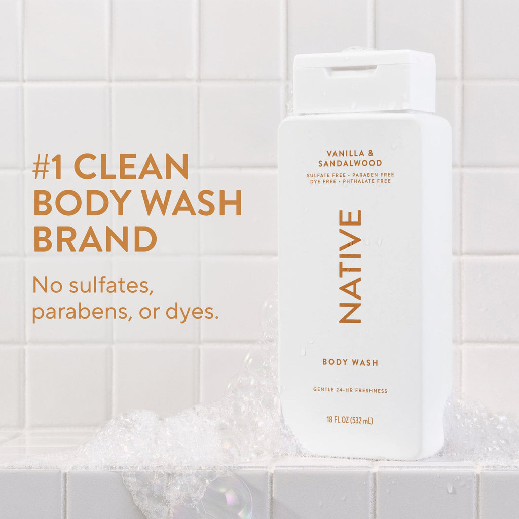 Body Wash - Vanilla & Sandalwood / Classic / 18oz | Fresh Daily Routine