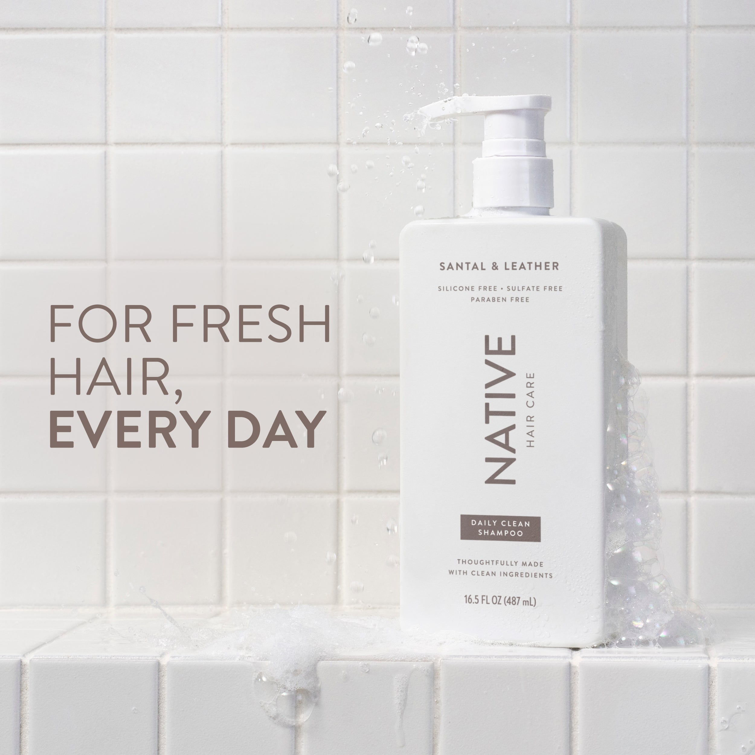 Daily Clean Shampoo - Santal & Leather / Classic / 16.5oz | Fresh Daily Routine