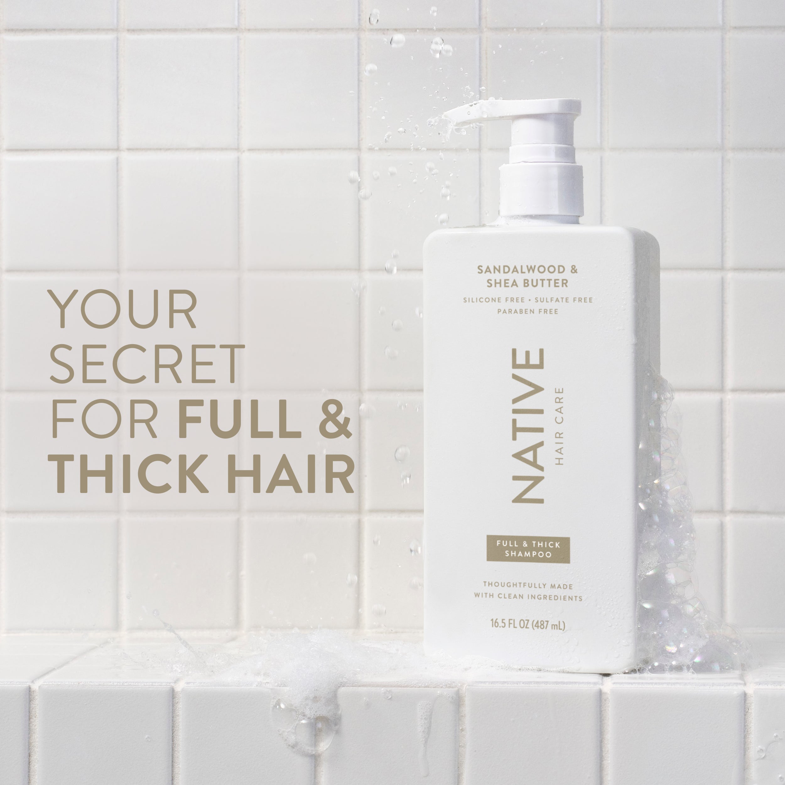 Full & Thick Shampoo - Sandalwood & Shea Butter / Classic / 16.5oz | Fresh Daily Routine