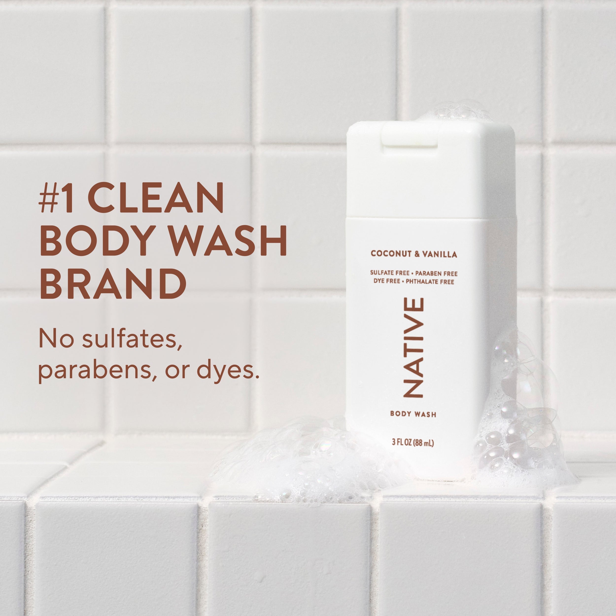 Mini Body Wash - Coconut & Vanilla / Classic / 3oz | Fresh Daily Routine