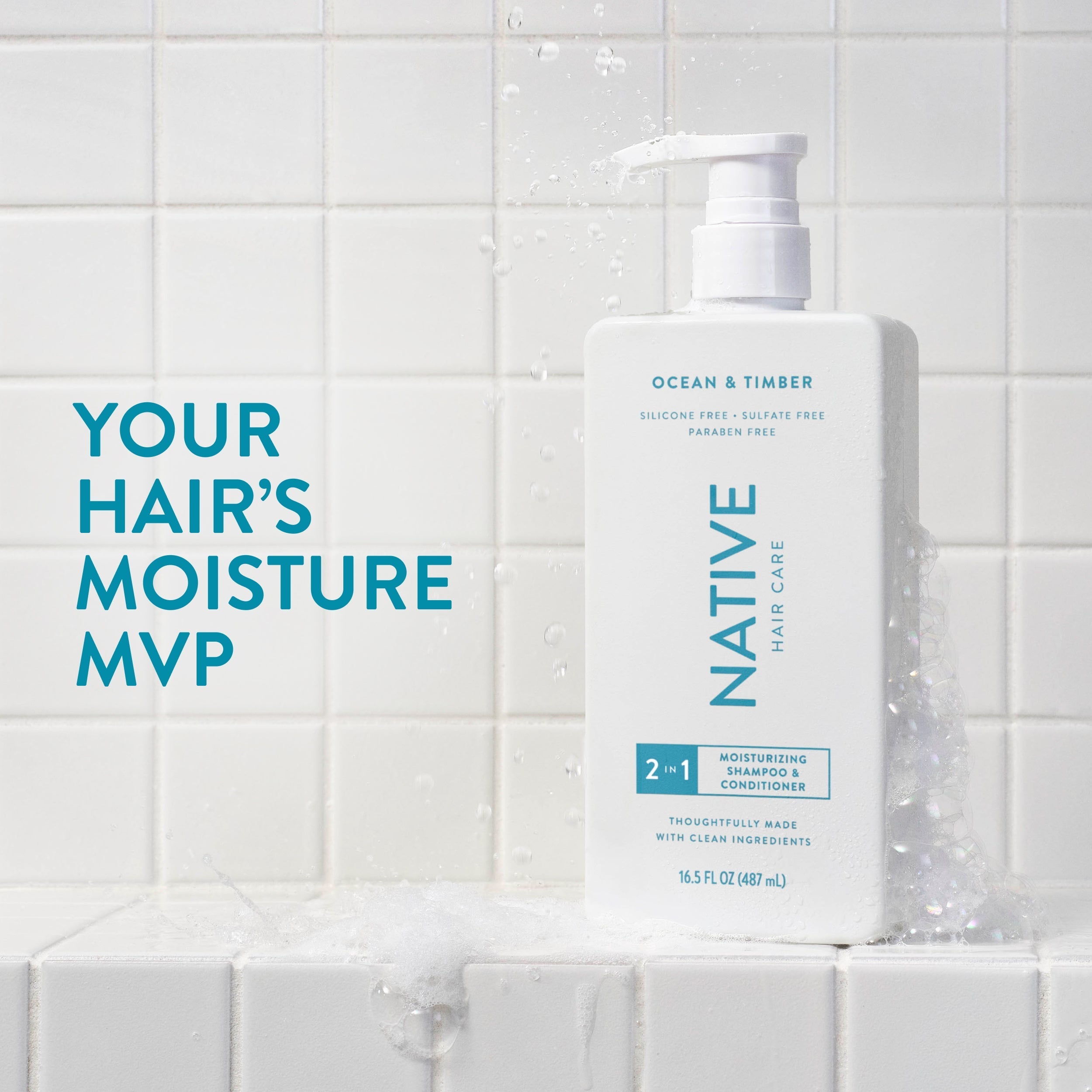 Moisturizing 2-in-1 Shampoo & Conditioner - Ocean & Timber / Classic / 16.5oz | Fresh Daily Routine