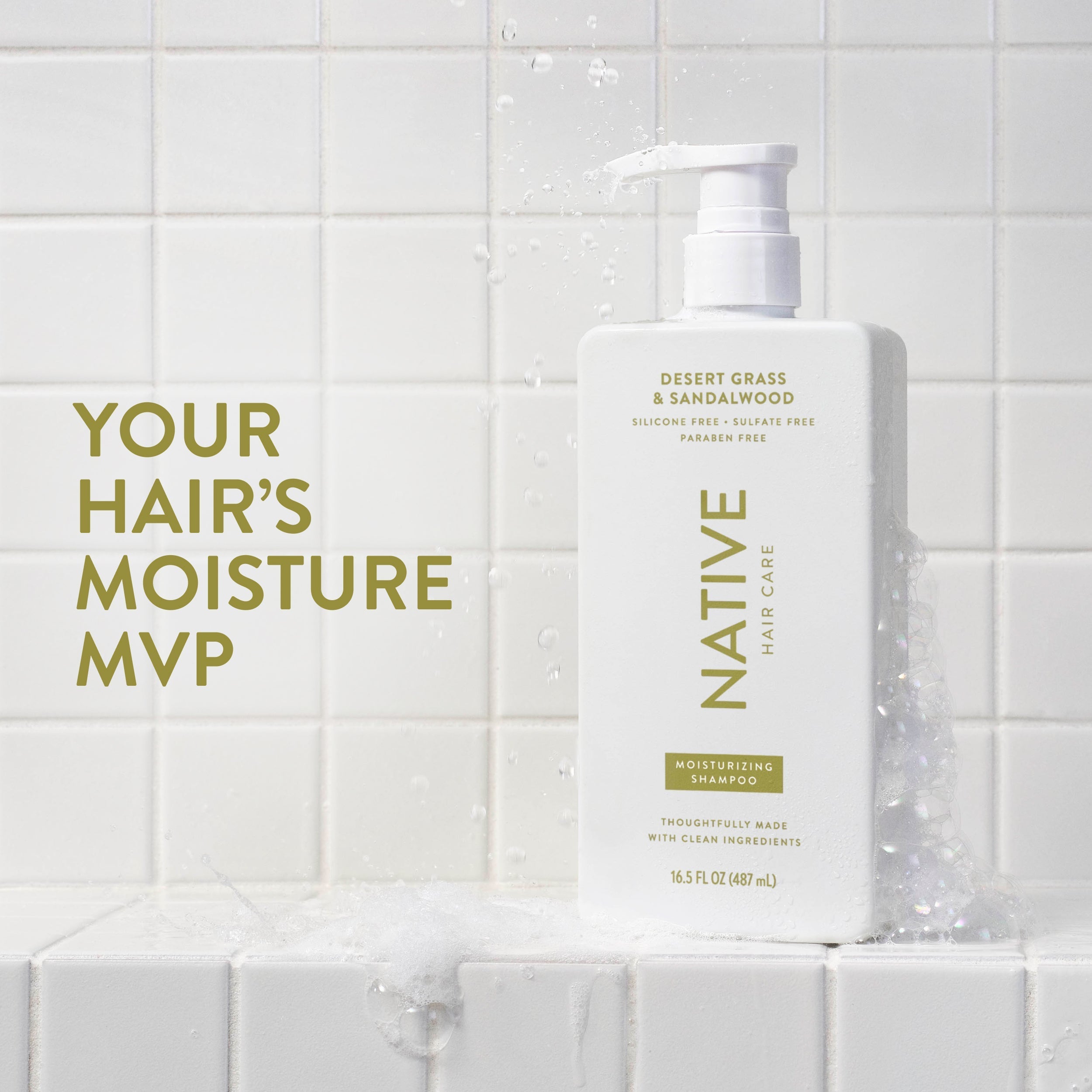 Moisturizing Shampoo - Desert Grass & Sandalwood / Classic / 16.5oz | Fresh Daily Routine